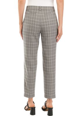 Women's Plaid Slim Ankle Pants