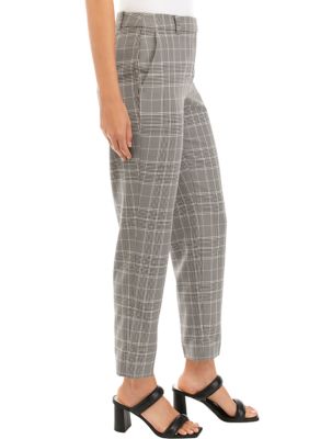 Women's Plaid Slim Ankle Pants