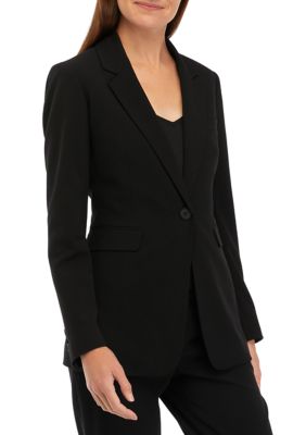 THE LIMITED Women's Petite Notch Collar Bi Stretch Blazer, Black, PS