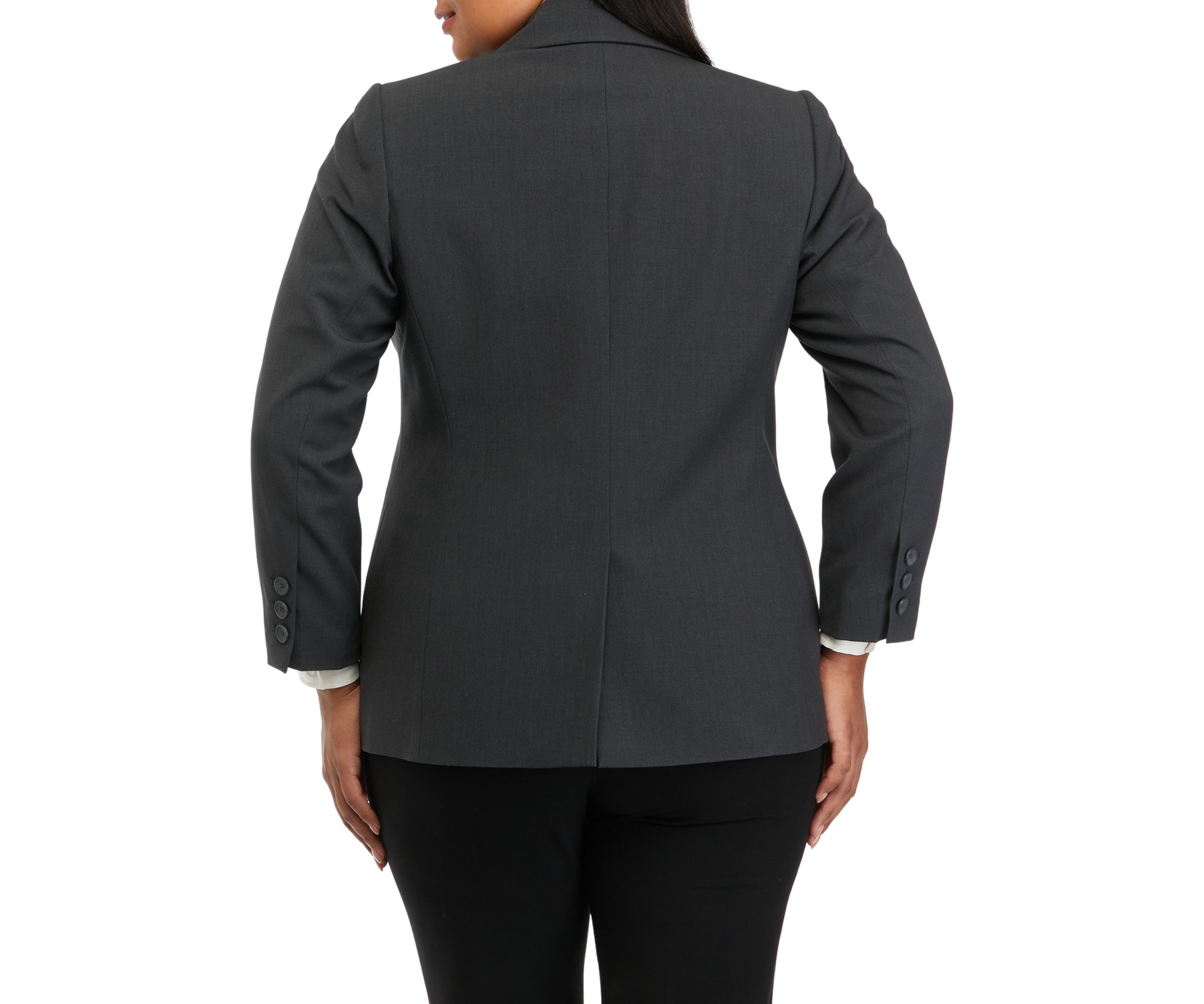 Plus Size Notch Collar Jacket
