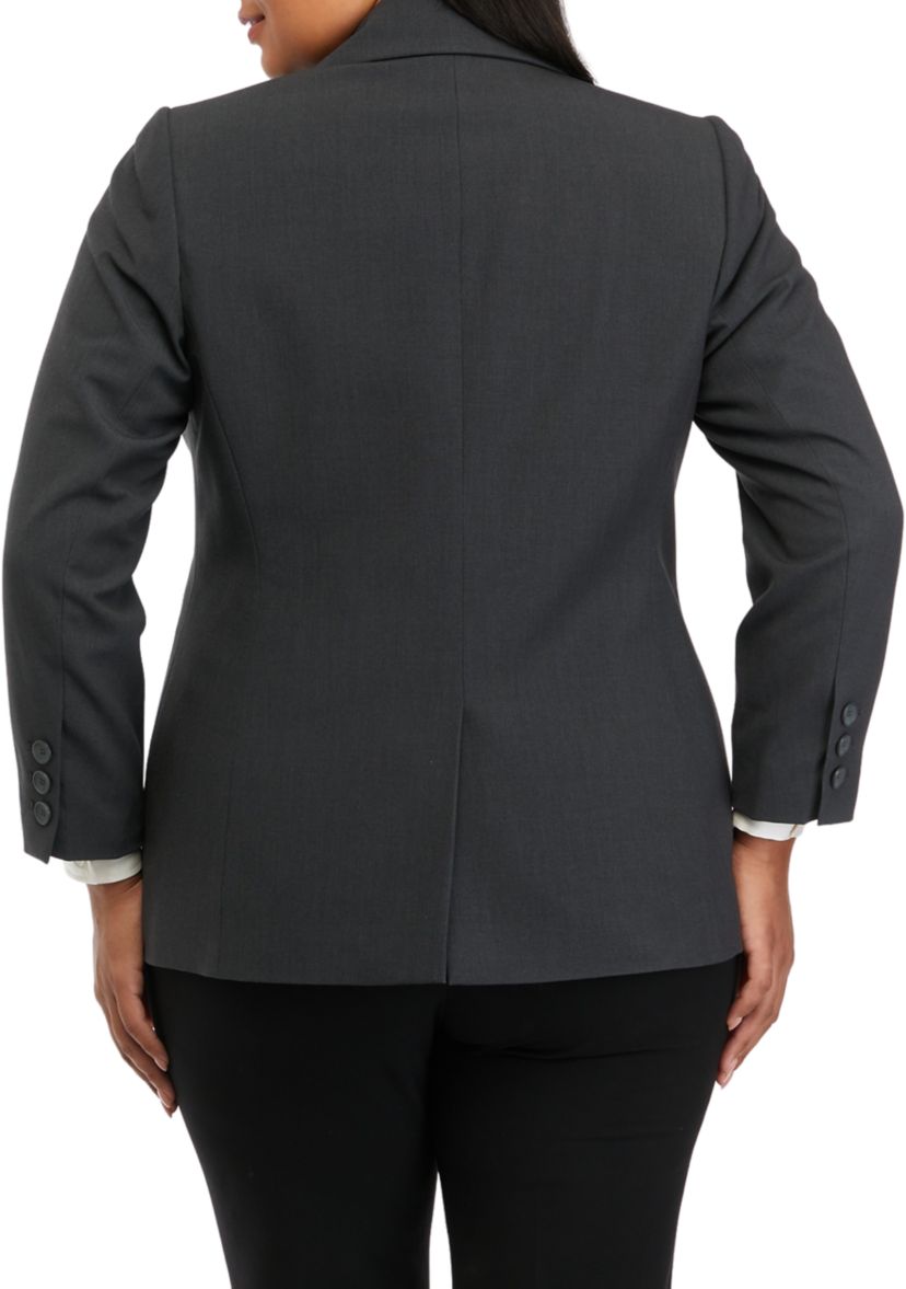 Plus Size Notch Collar Jacket