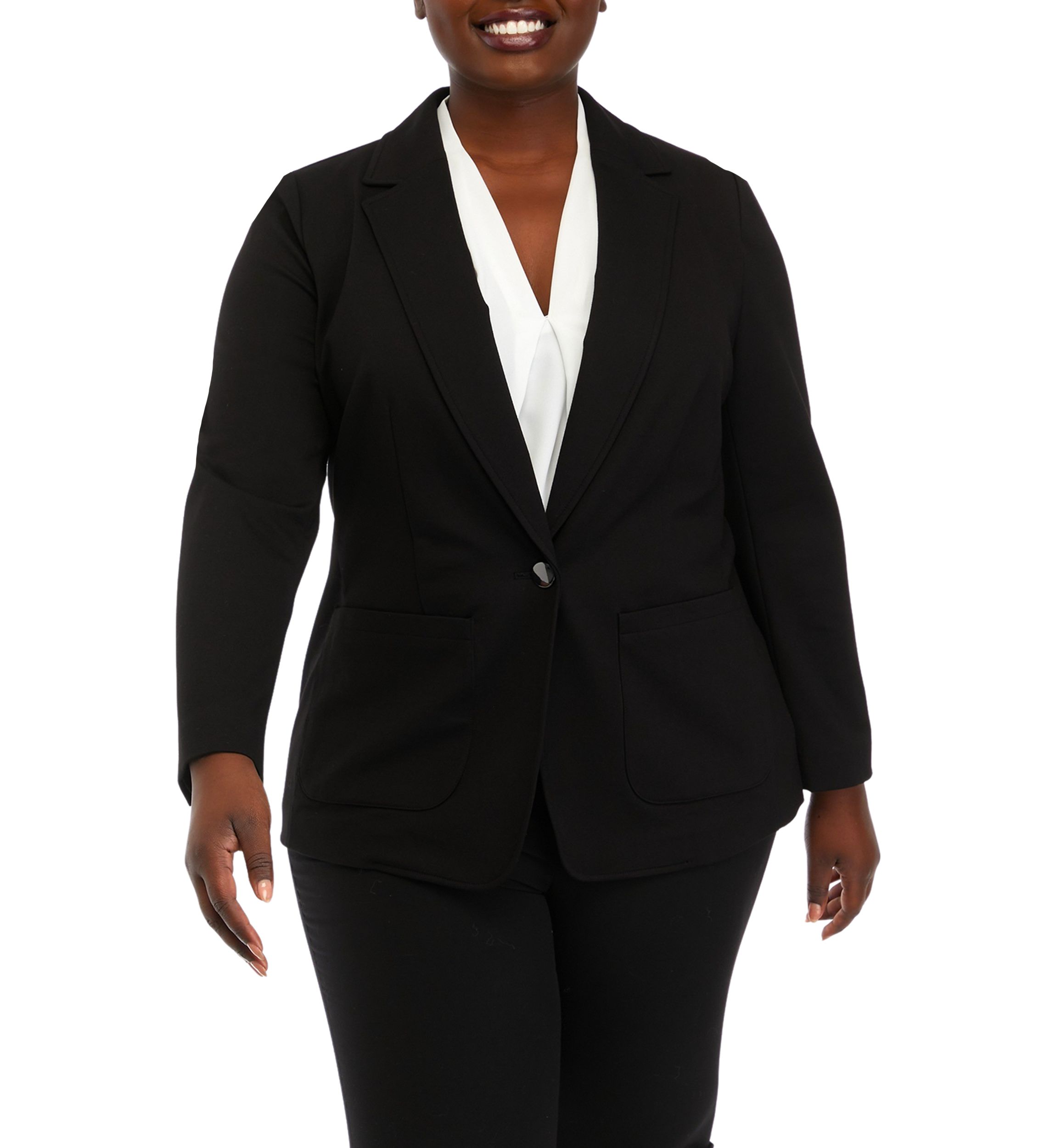Plus Size Patch Pocket Blazer