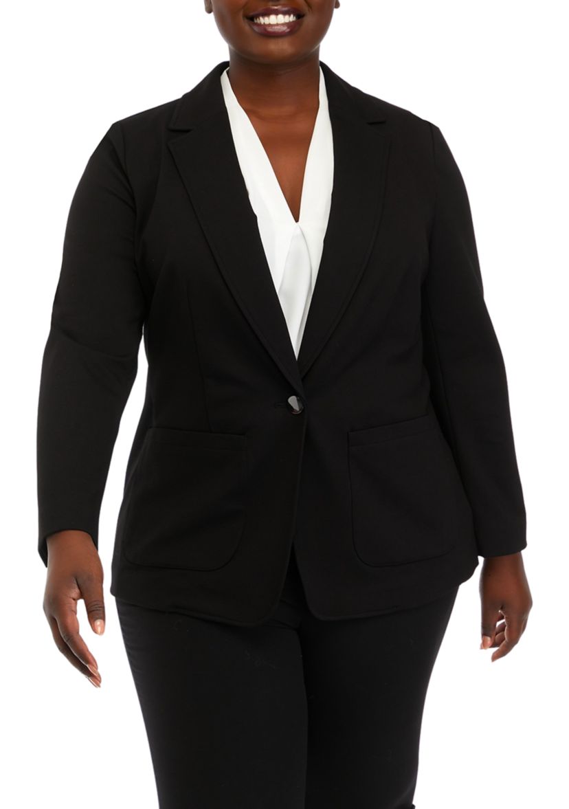 Plus Size Patch Pocket Blazer
