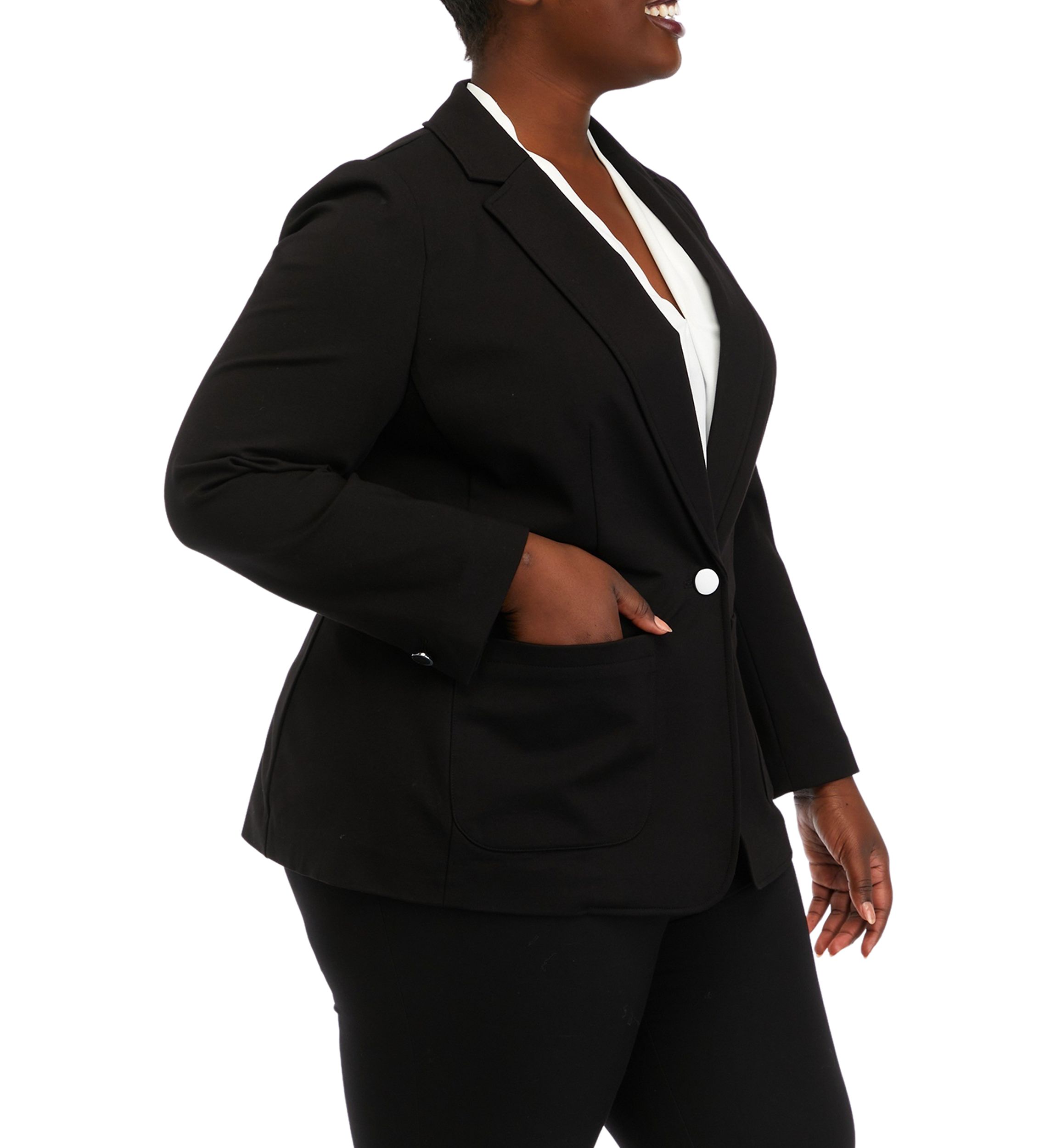Plus Size Patch Pocket Blazer