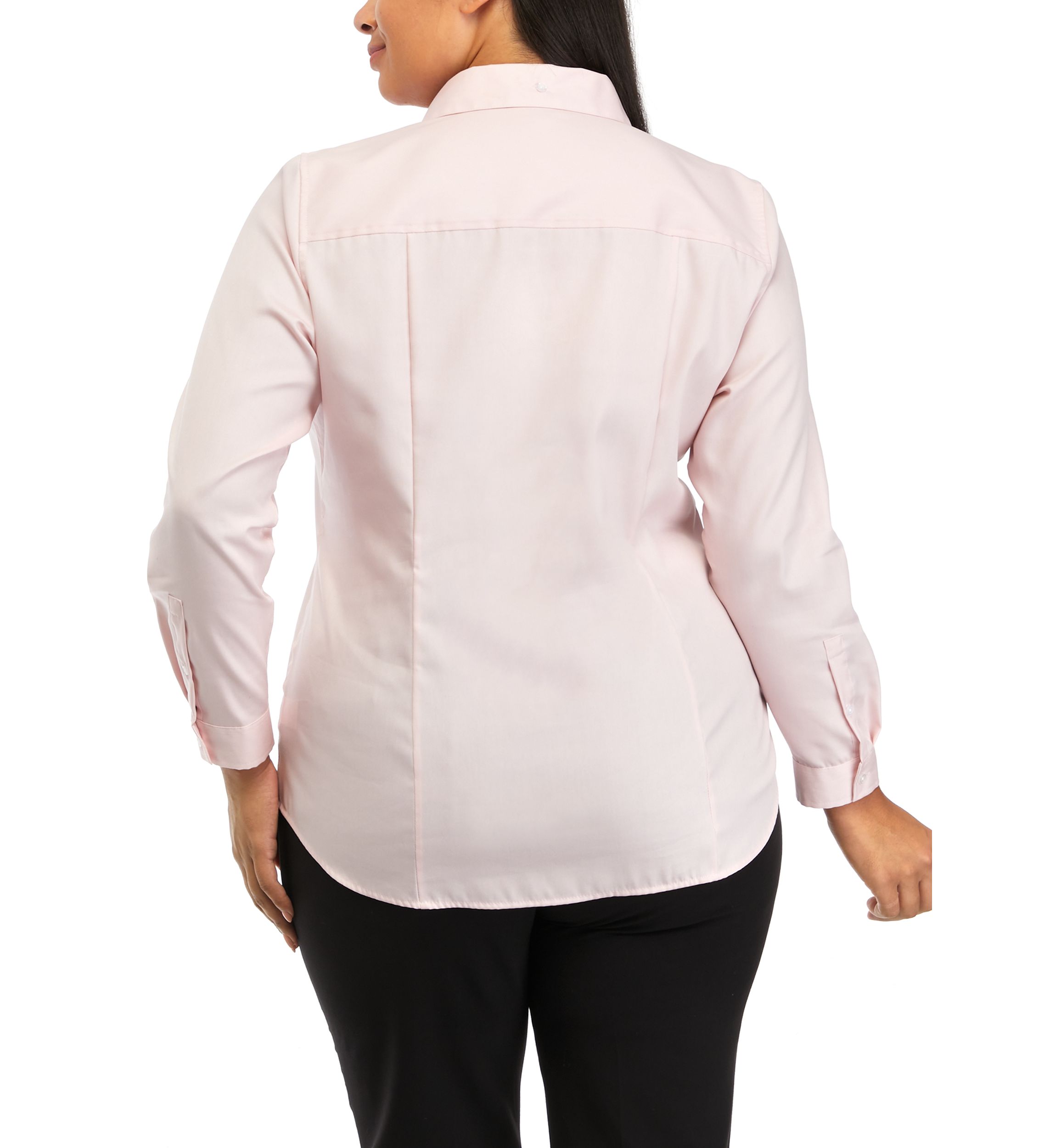 Plus Size Easy Care Button Front Shirt