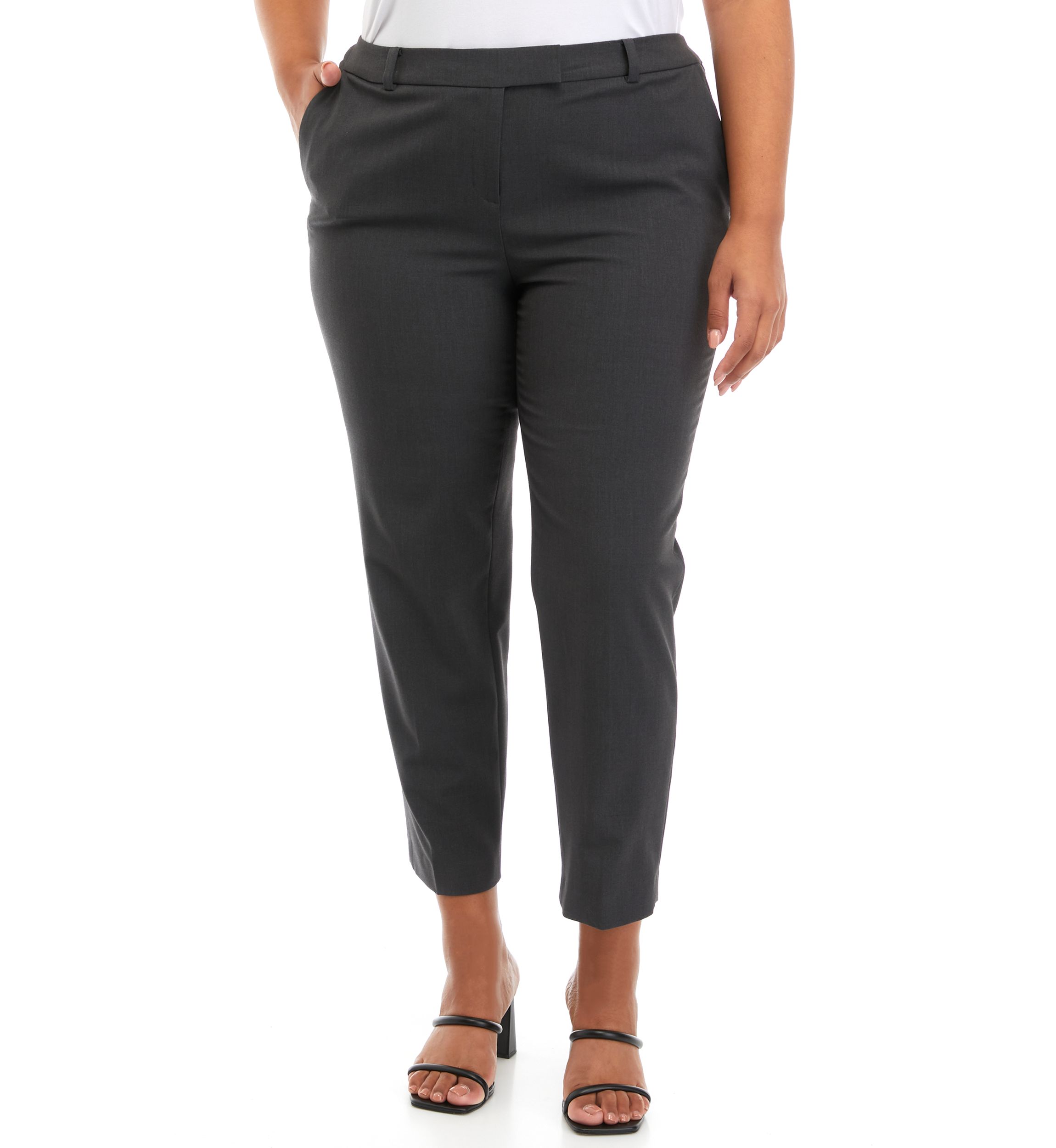 Plus Size Bi Stretch Slim Ankle Pants