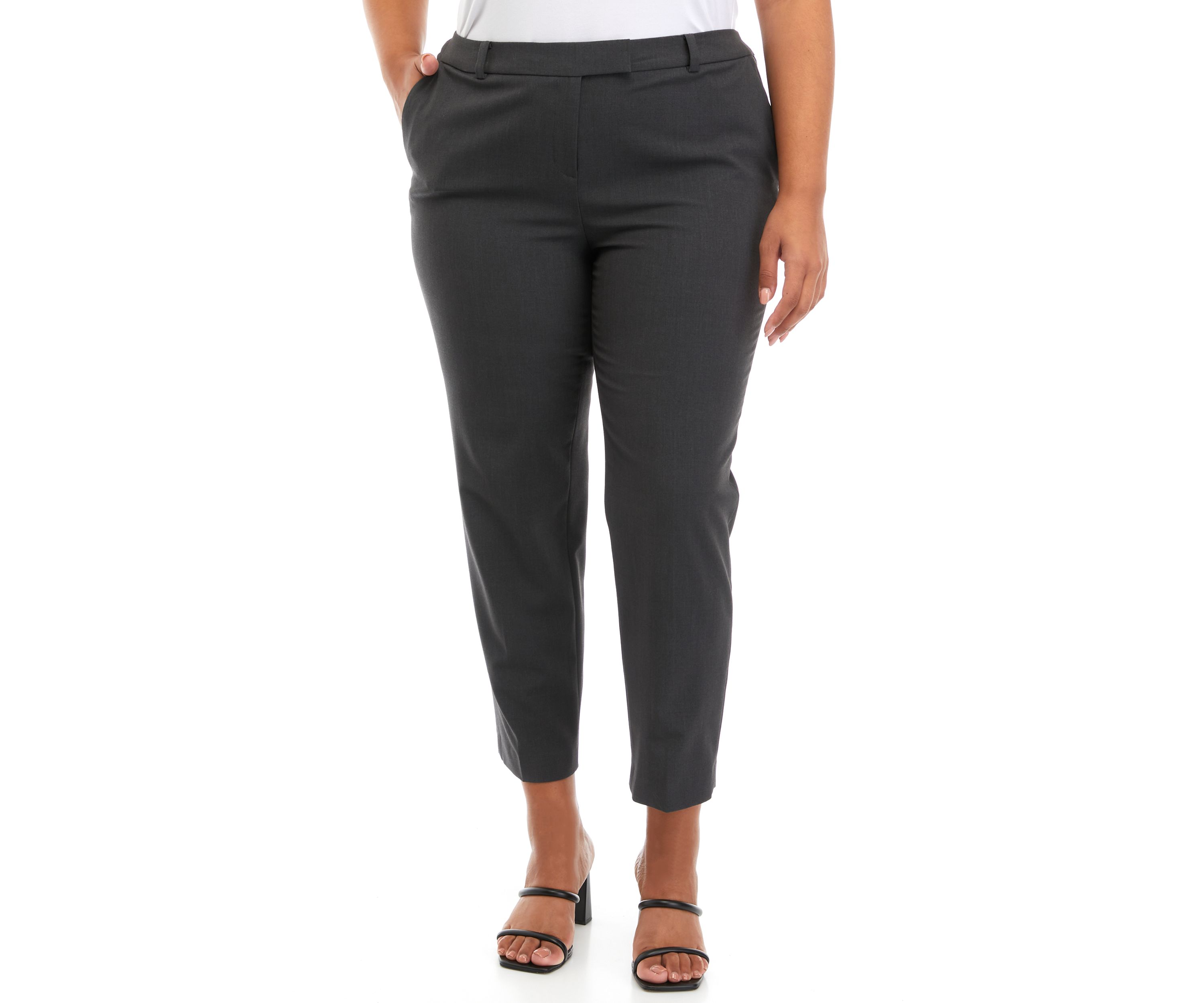 Plus Size Bi Stretch Slim Ankle Pants