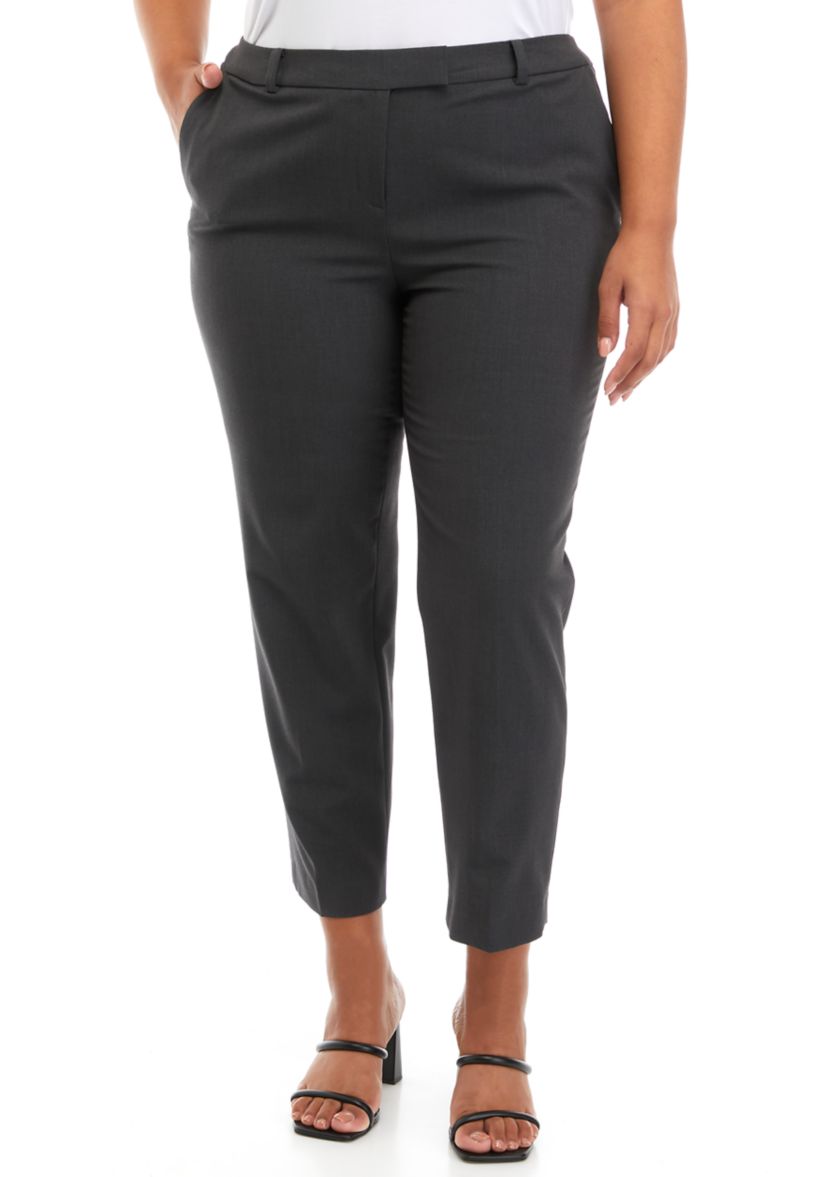 Plus Size Bi Stretch Slim Ankle Pants