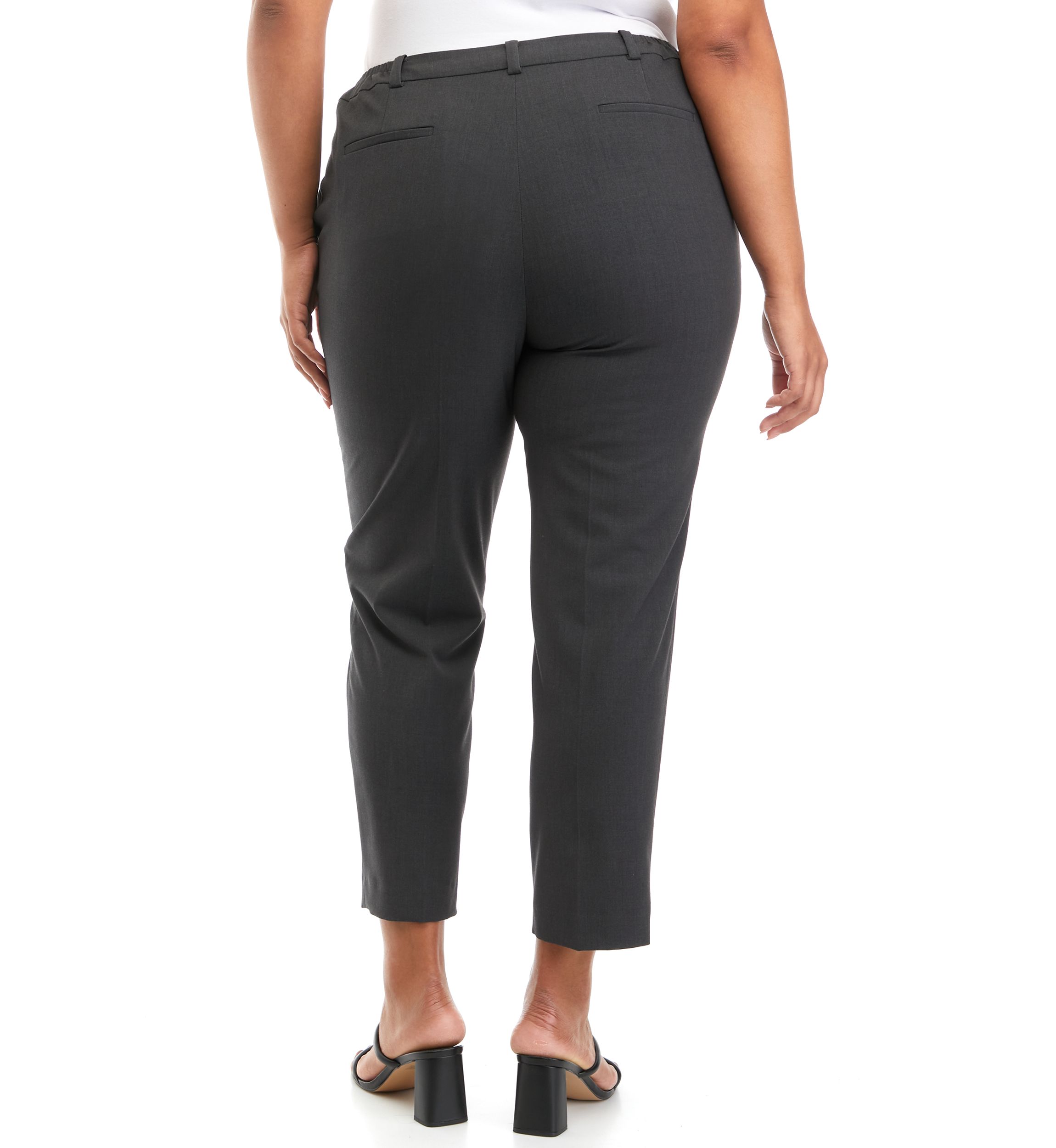 Plus Size Bi Stretch Slim Ankle Pants