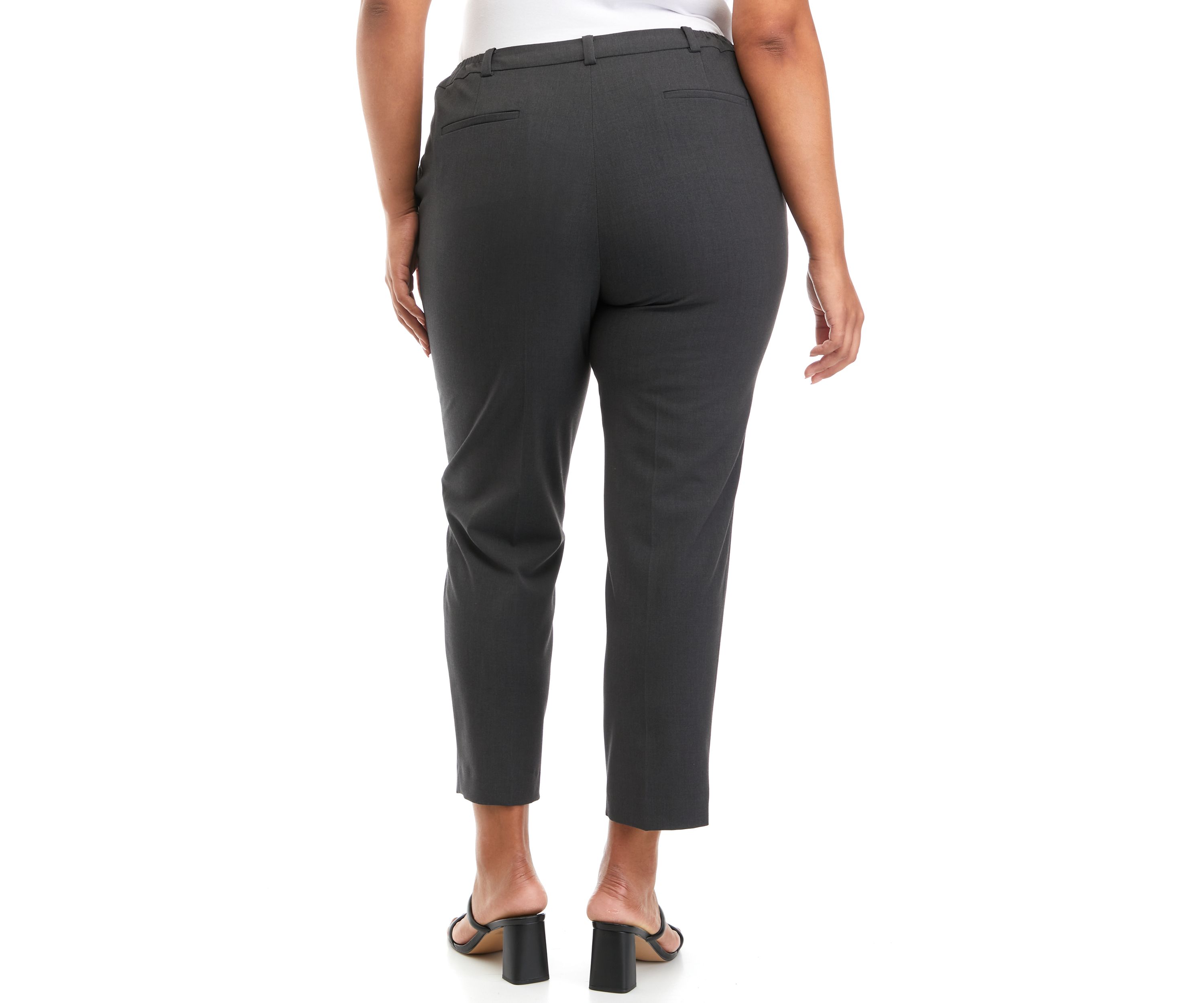 Plus Size Bi Stretch Slim Ankle Pants