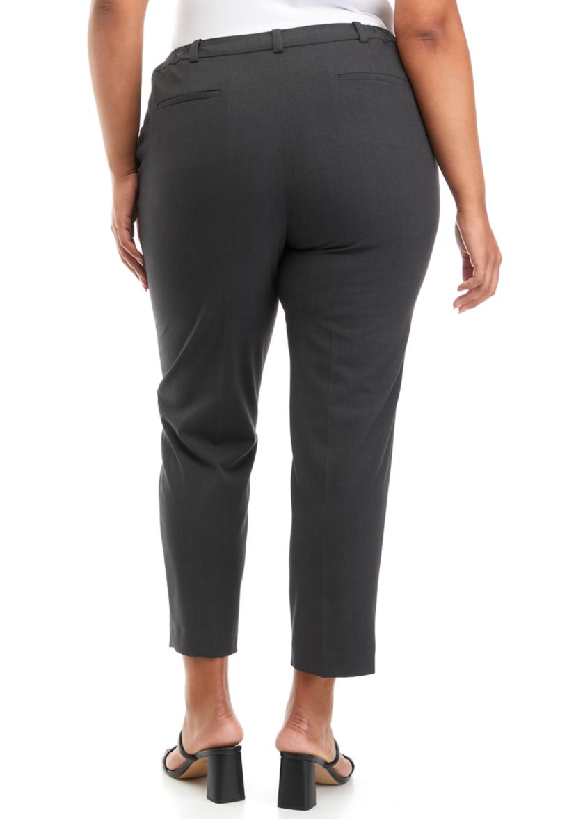 Plus Size Bi Stretch Slim Ankle Pants