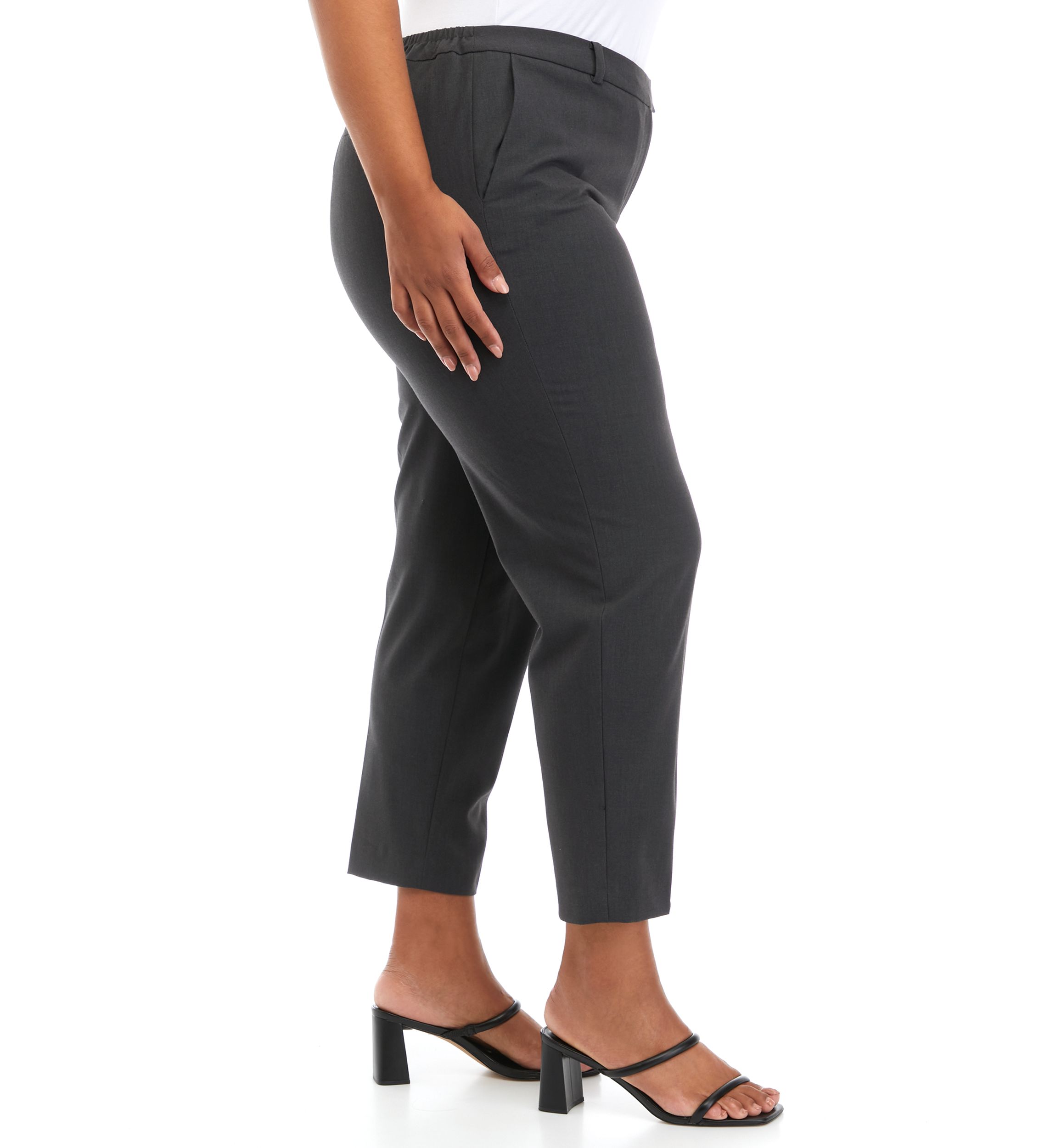 Plus Size Bi Stretch Slim Ankle Pants