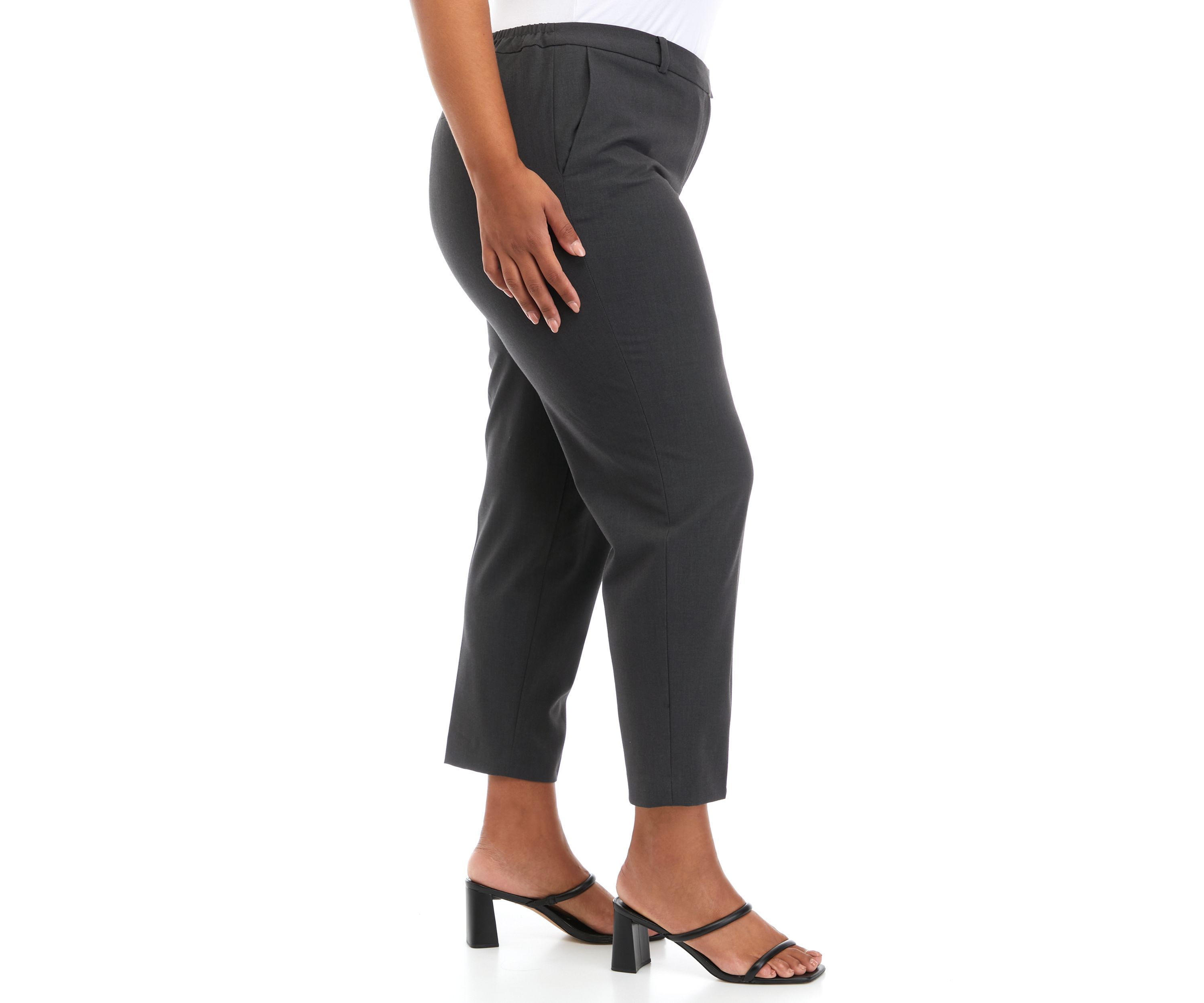 Plus Size Bi Stretch Slim Ankle Pants
