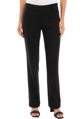 DKNY Womens Ponte Pants (Small, Black) at  Women's Clothing store