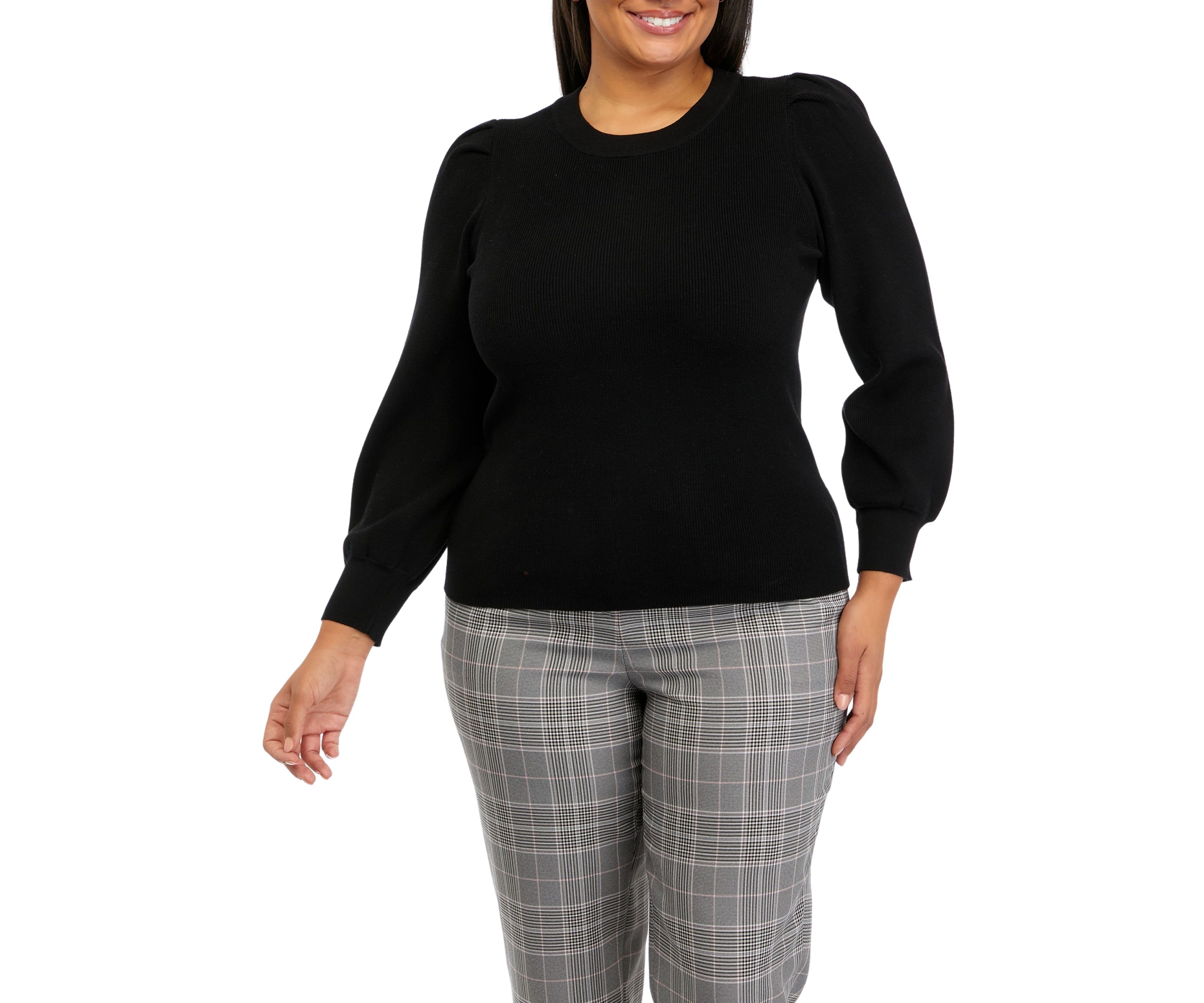 Plus Size Puff Sleeve Sweater