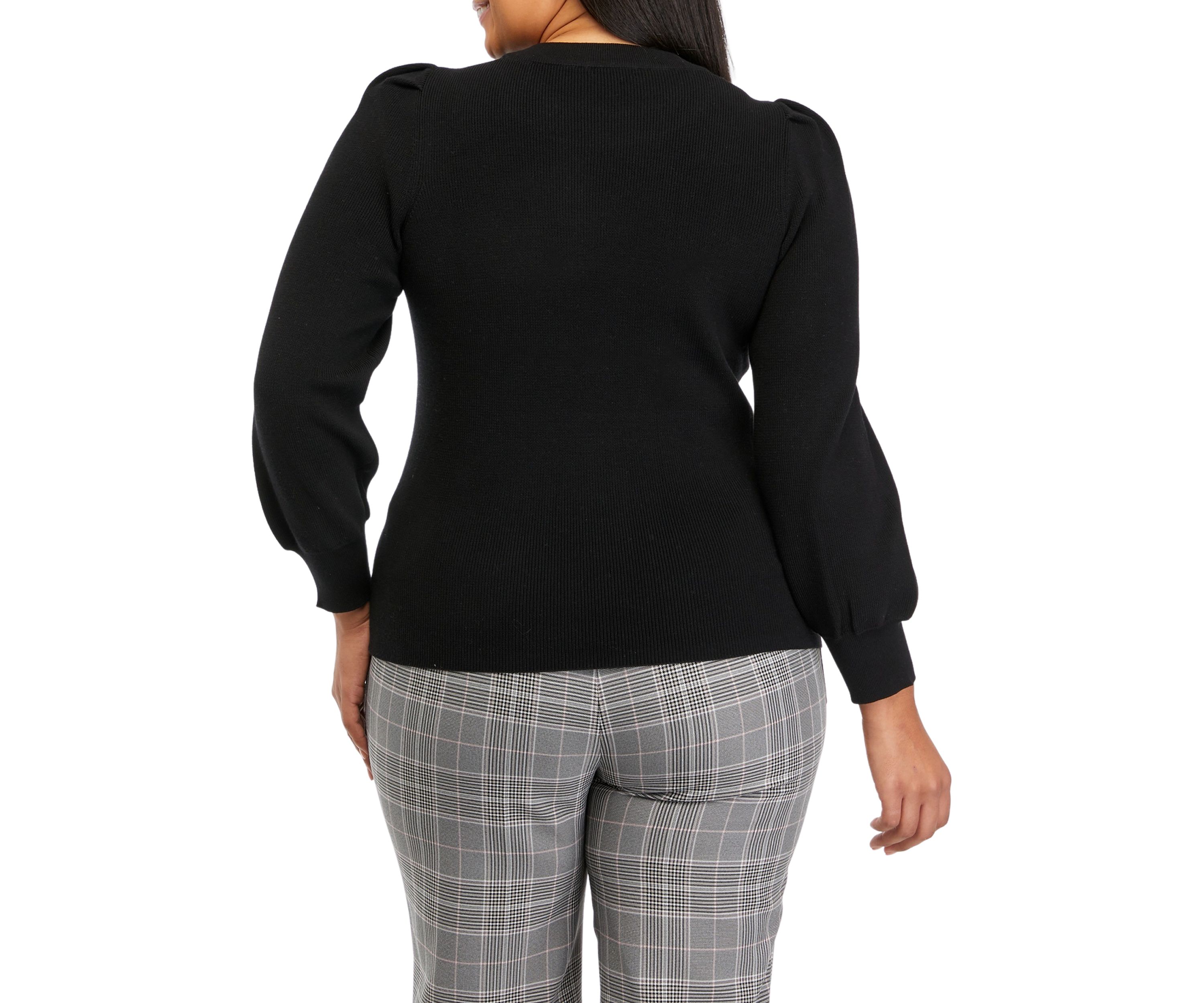 Plus Size Puff Sleeve Sweater