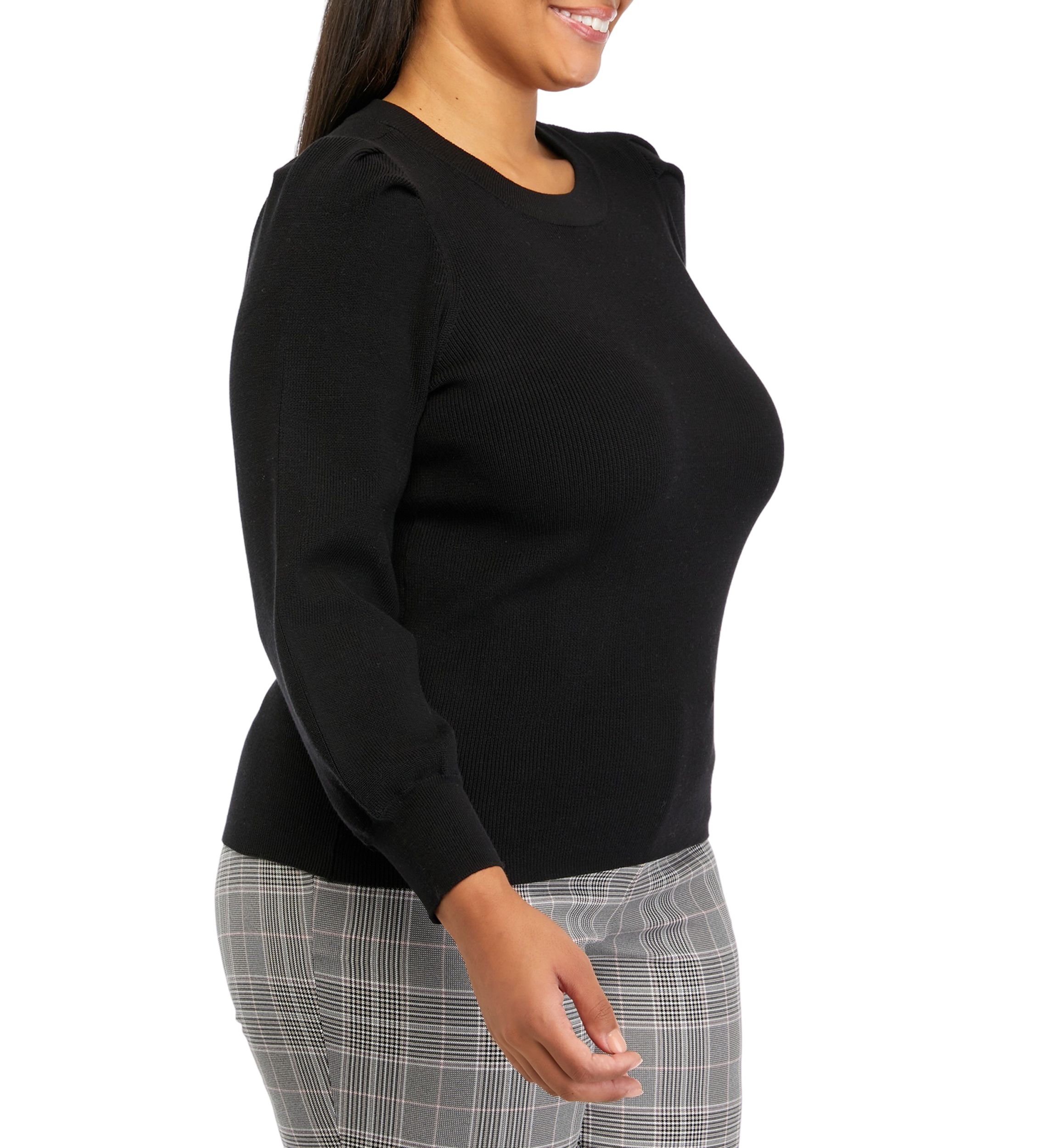 Plus Size Puff Sleeve Sweater