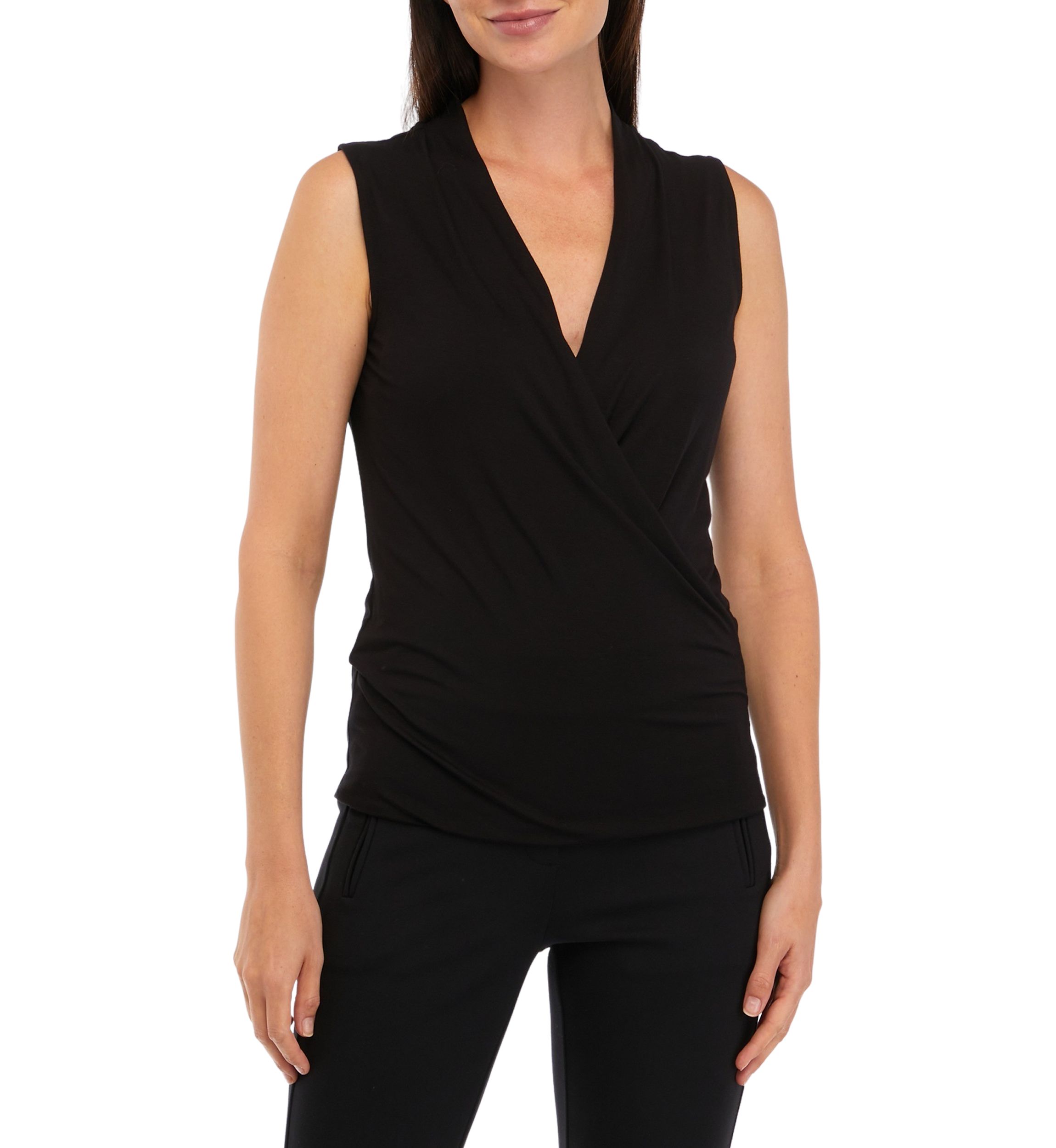 Womens Sleeveless Wrap Top