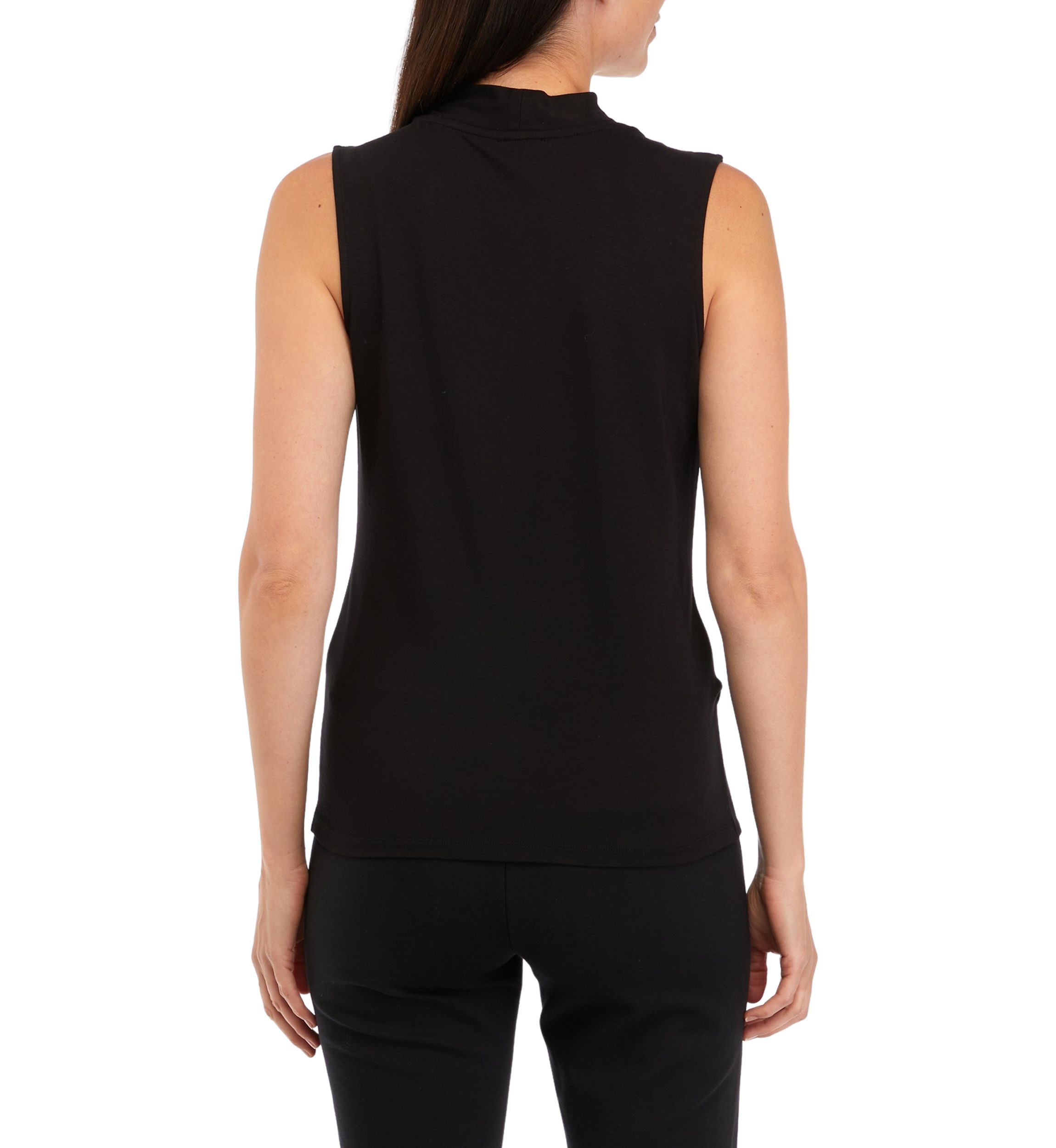 Petite Sleeveless Jersey Wrap Top