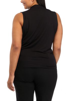 Plus Size Black Vest Top