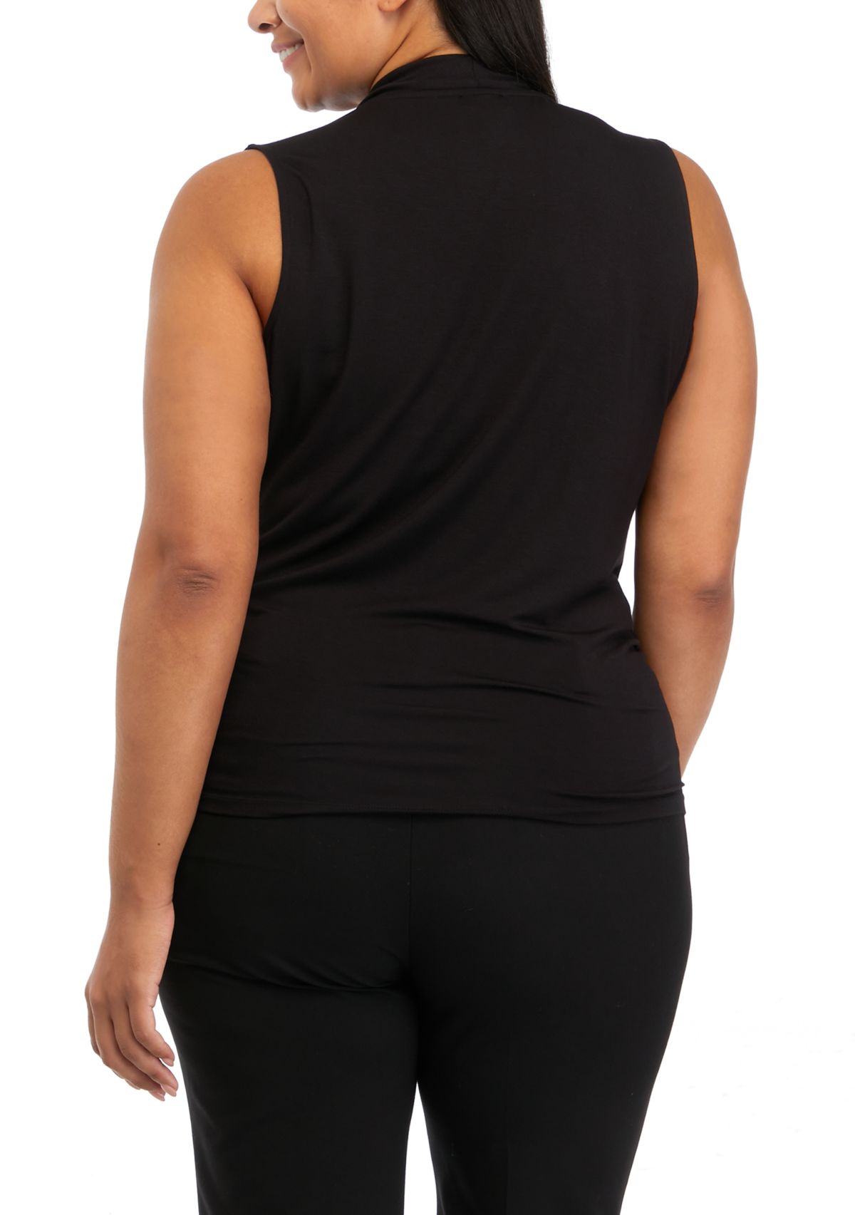 Plus Size Sleeveless Wrap Top