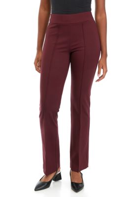 VINCE CAMUTO Womens Burgundy Stretch Fitted Ponte-knit Pull-on Skinny Leg  High Waist Leggings XL