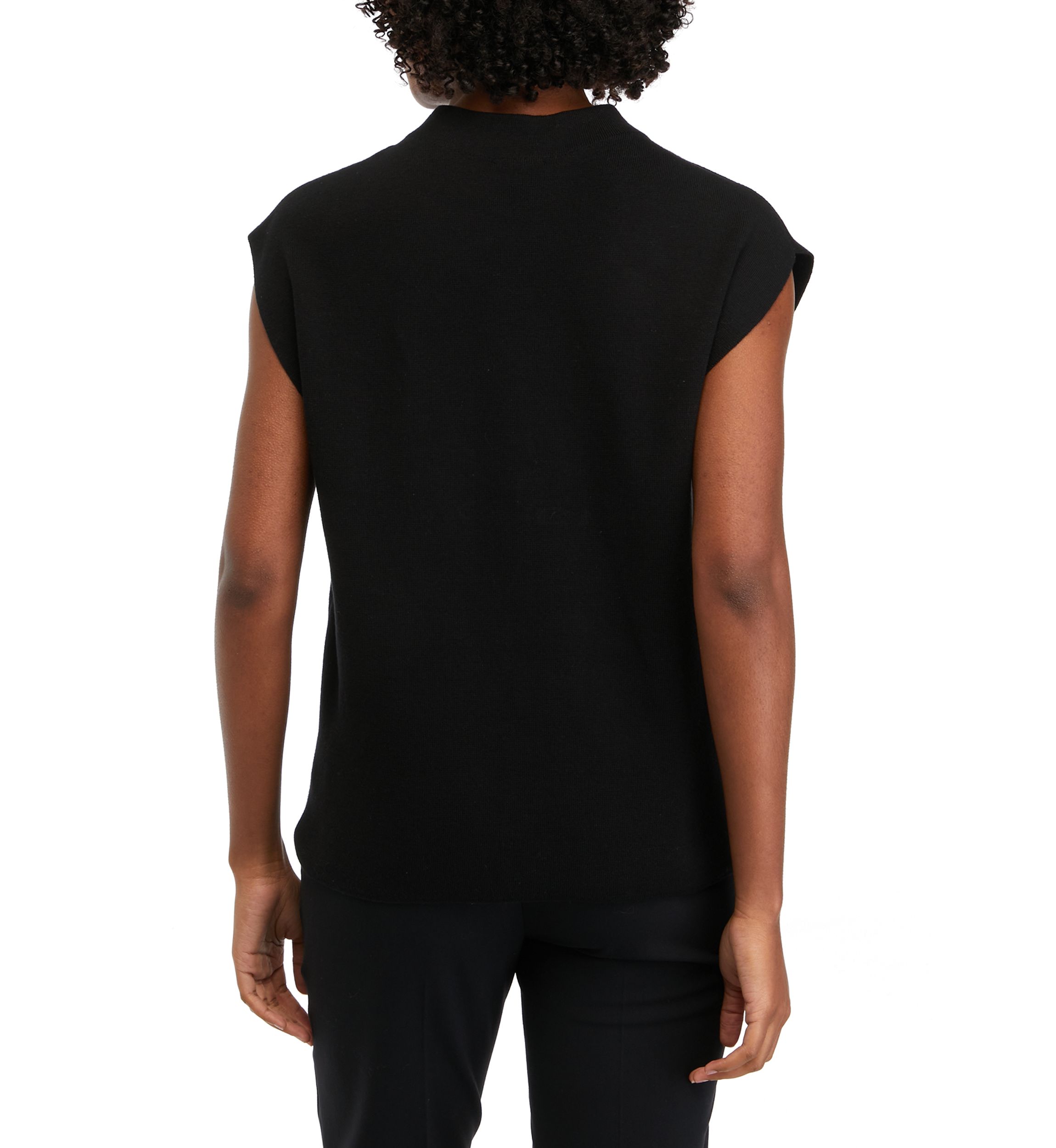 Petite Sleeveless Funnel Neck Sweater