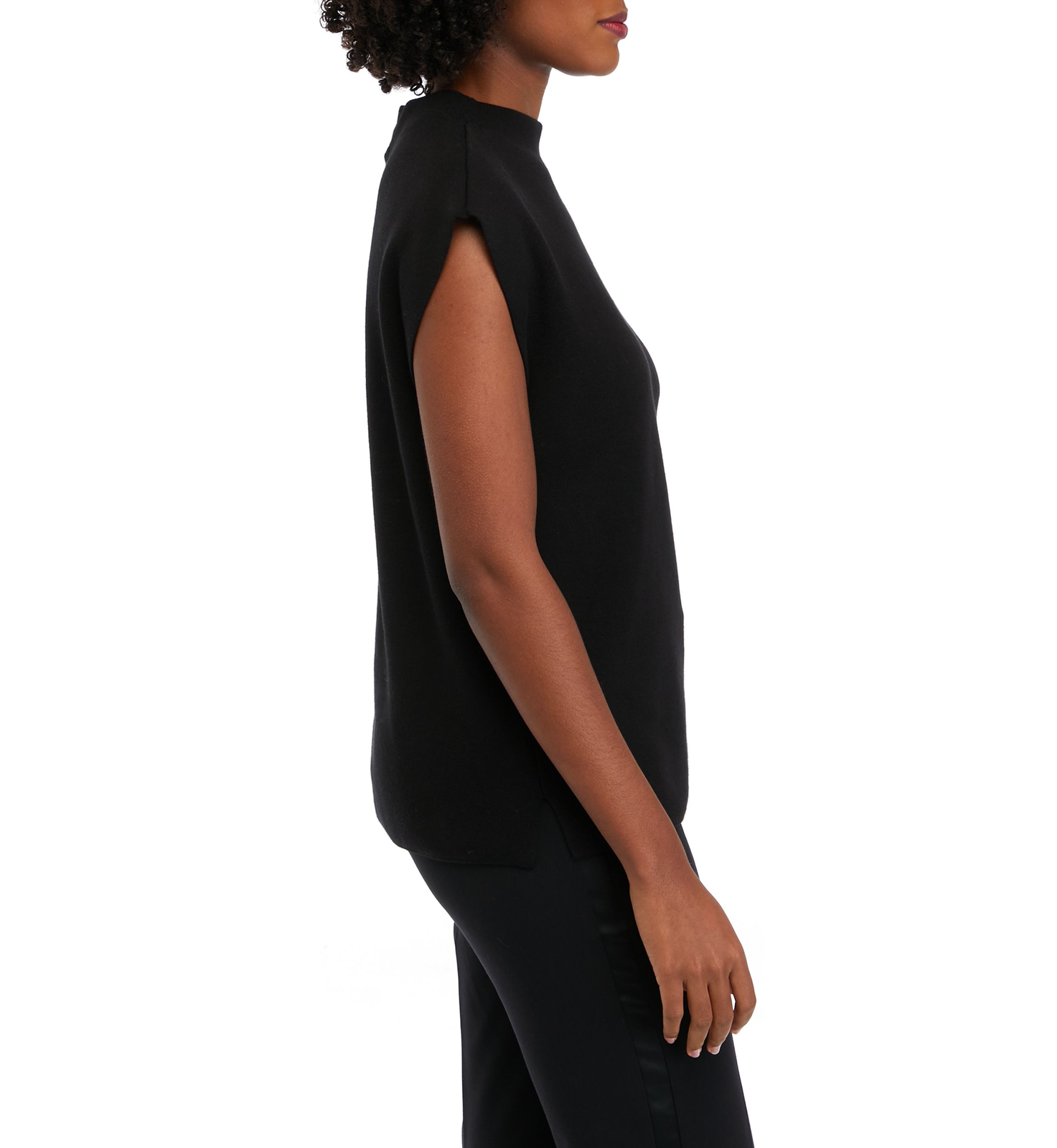 Petite Sleeveless Funnel Neck Sweater