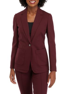 Women's 2 Piece Open Front Long Sleeve Blazer and Solid Short Pants Suit Sets