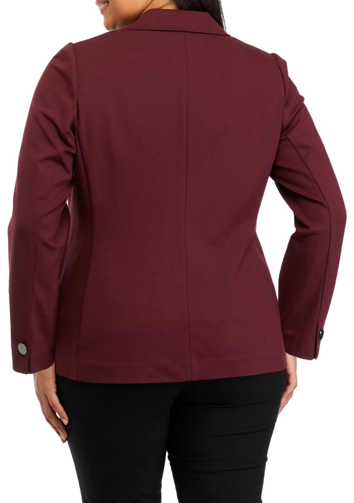 Plus Size Compression One Button Jacket
