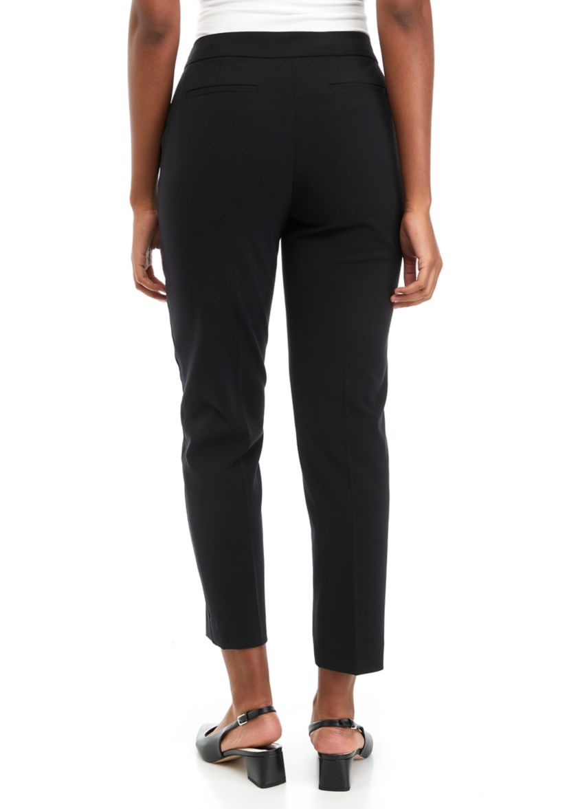 Womens Bi Stretch Tuxedo Stripe Slim Ankle Pants