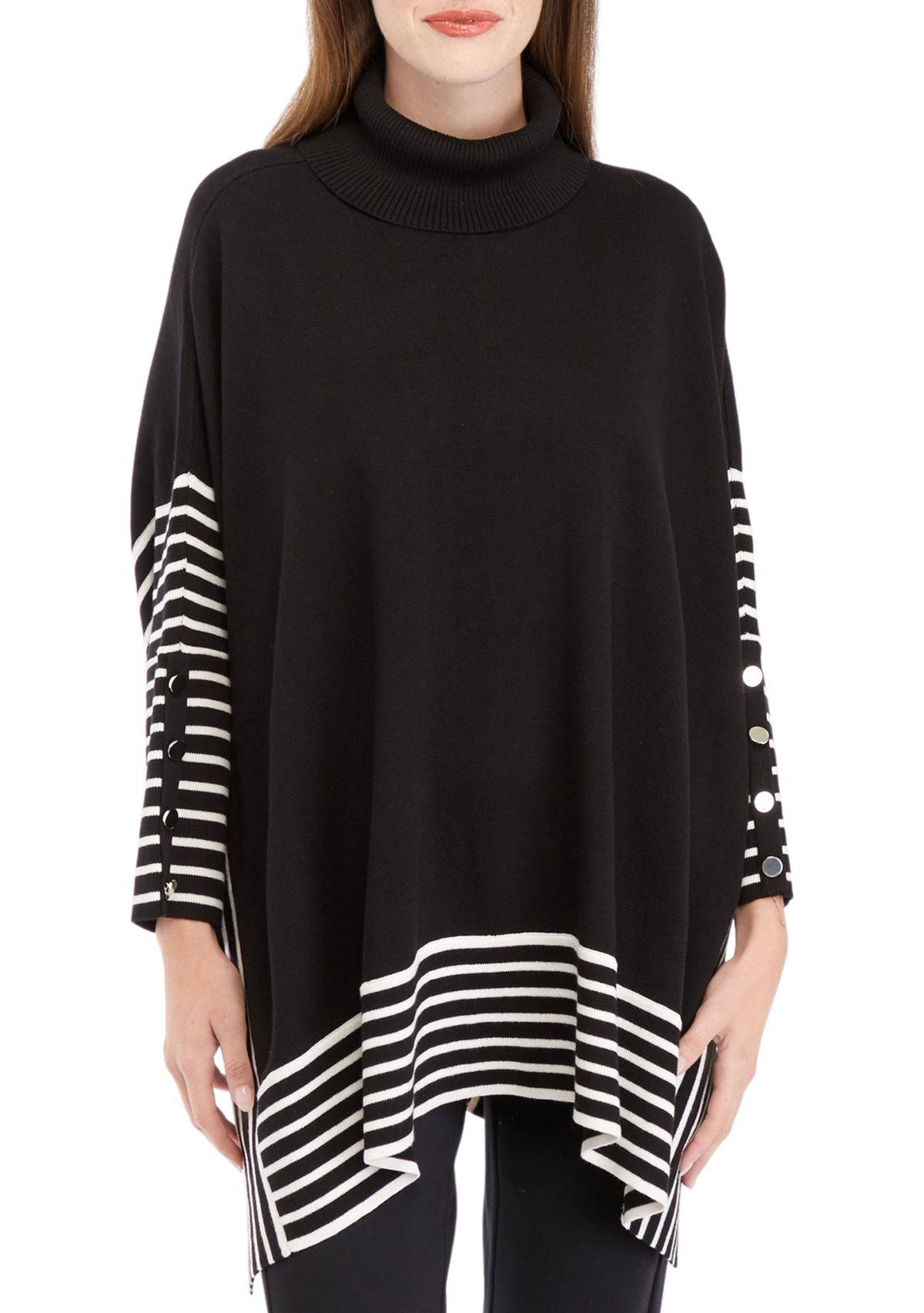 Womens Extend Drop Shoulder Stripe Sweater