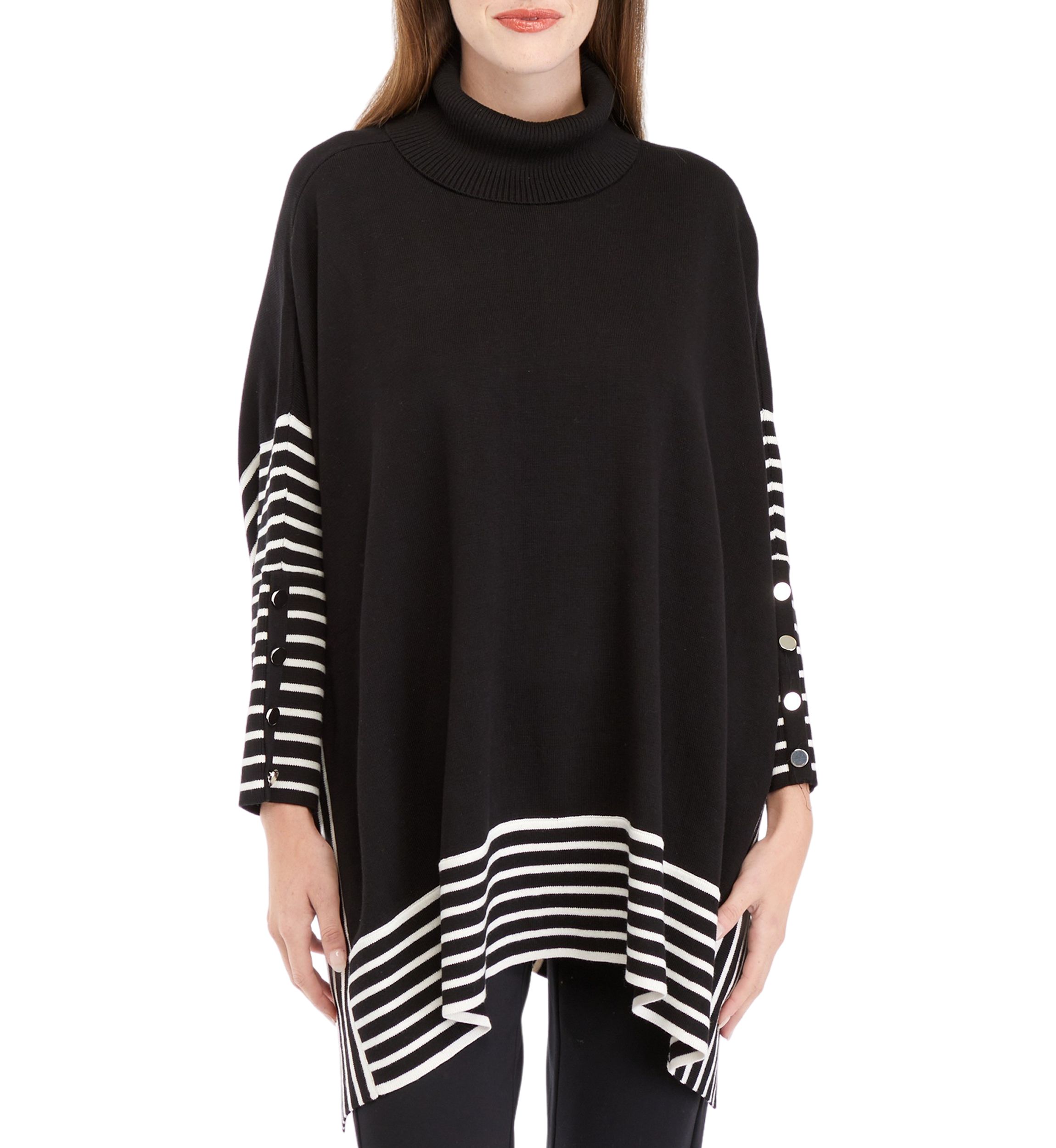 Womens Extend Drop Shoulder Stripe Sweater