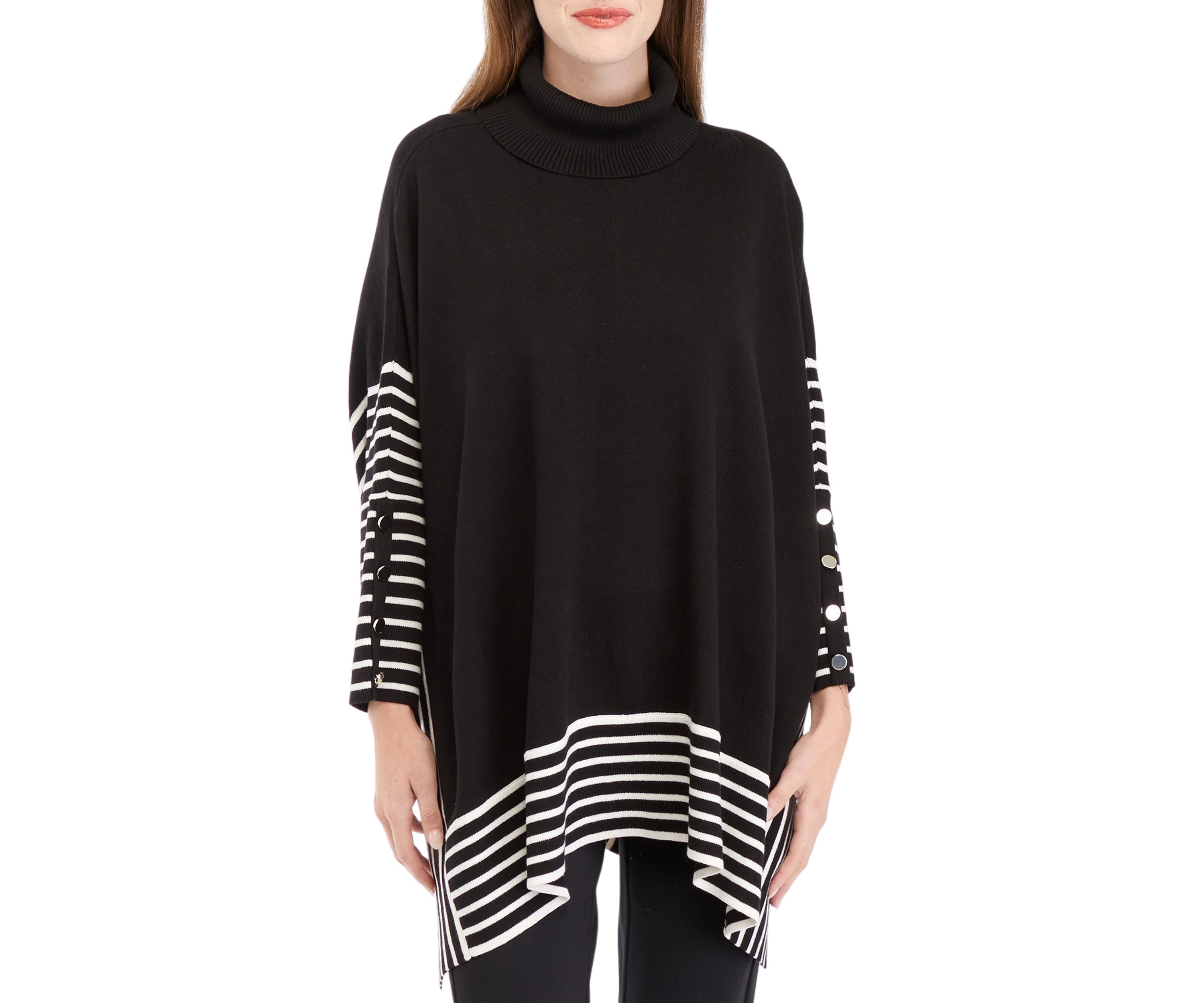 Womens Extend Drop Shoulder Stripe Sweater