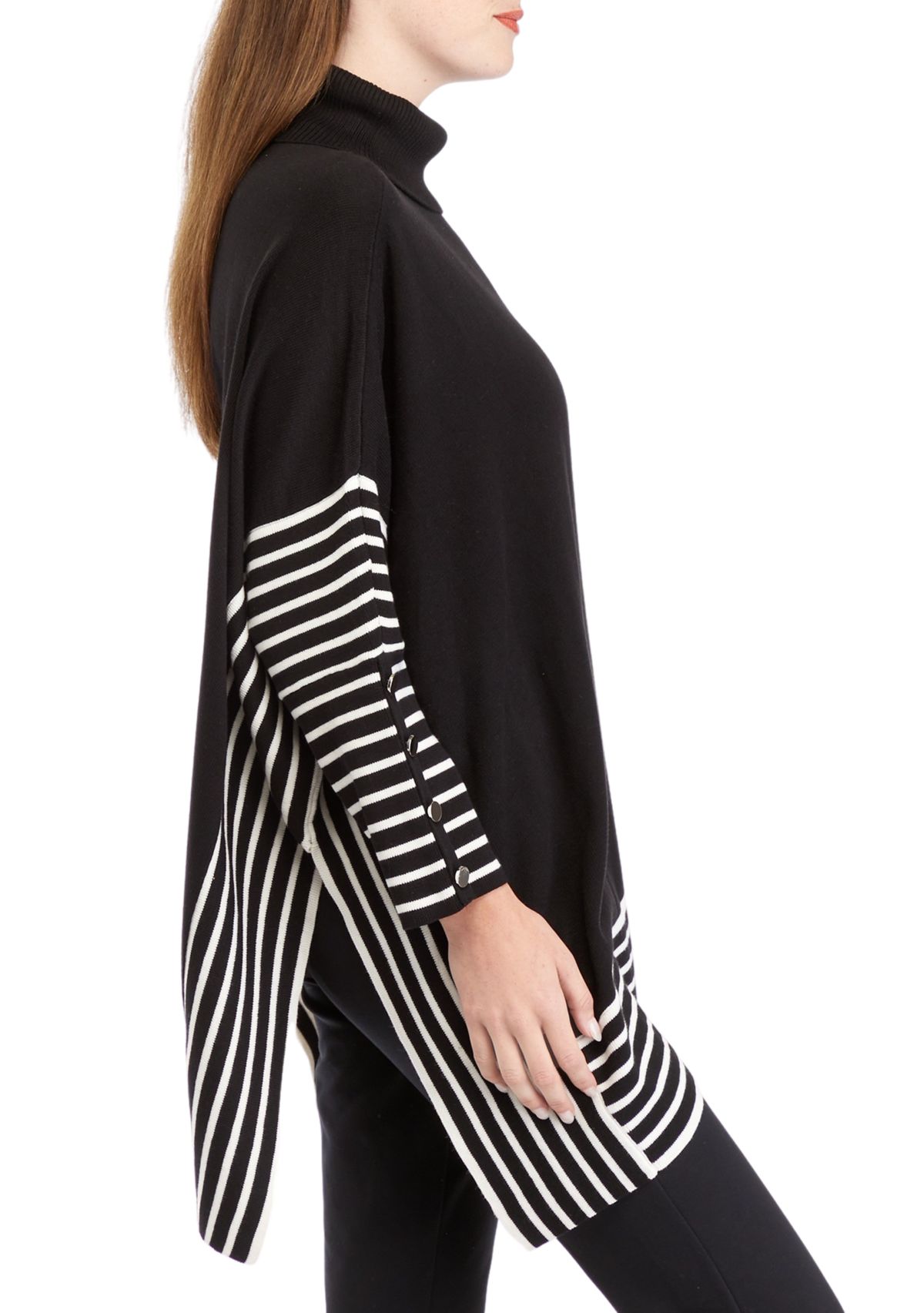 Womens Extend Drop Shoulder Stripe Sweater