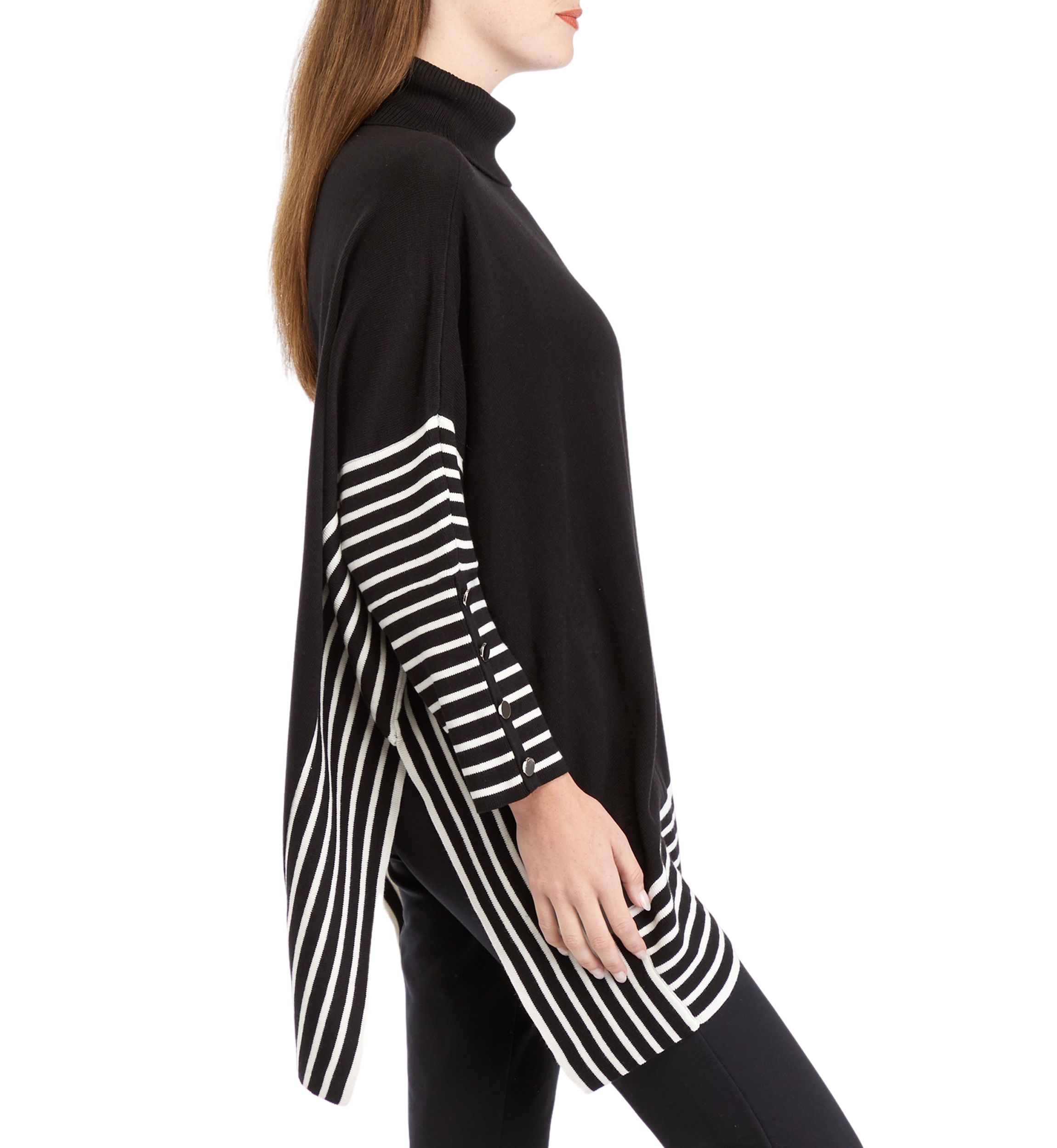 Womens Extend Drop Shoulder Stripe Sweater