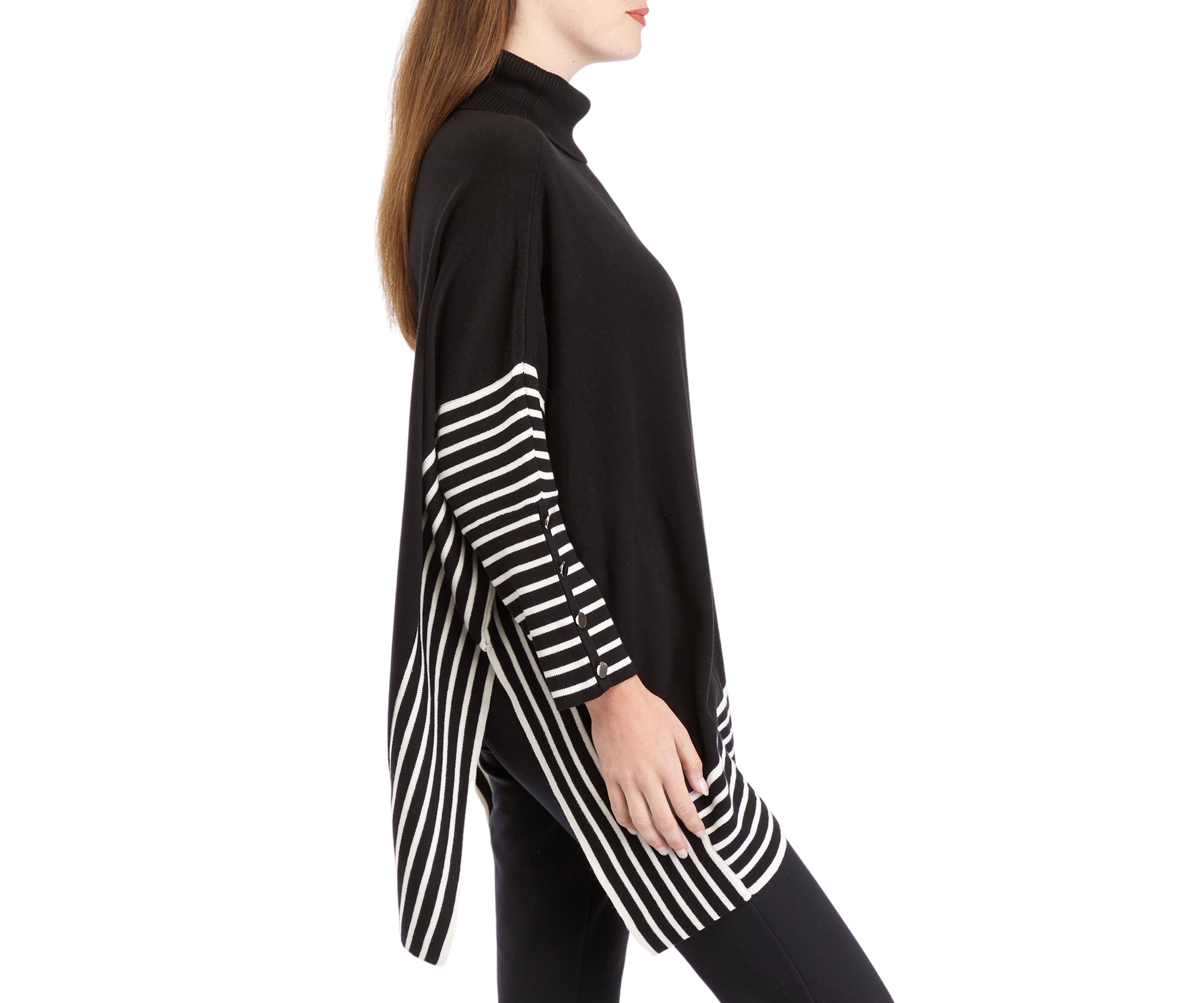 Womens Extend Drop Shoulder Stripe Sweater