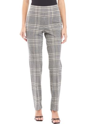 THE LIMITED Women's Plaid Pull On Pintuck Bootleg Pants | belk