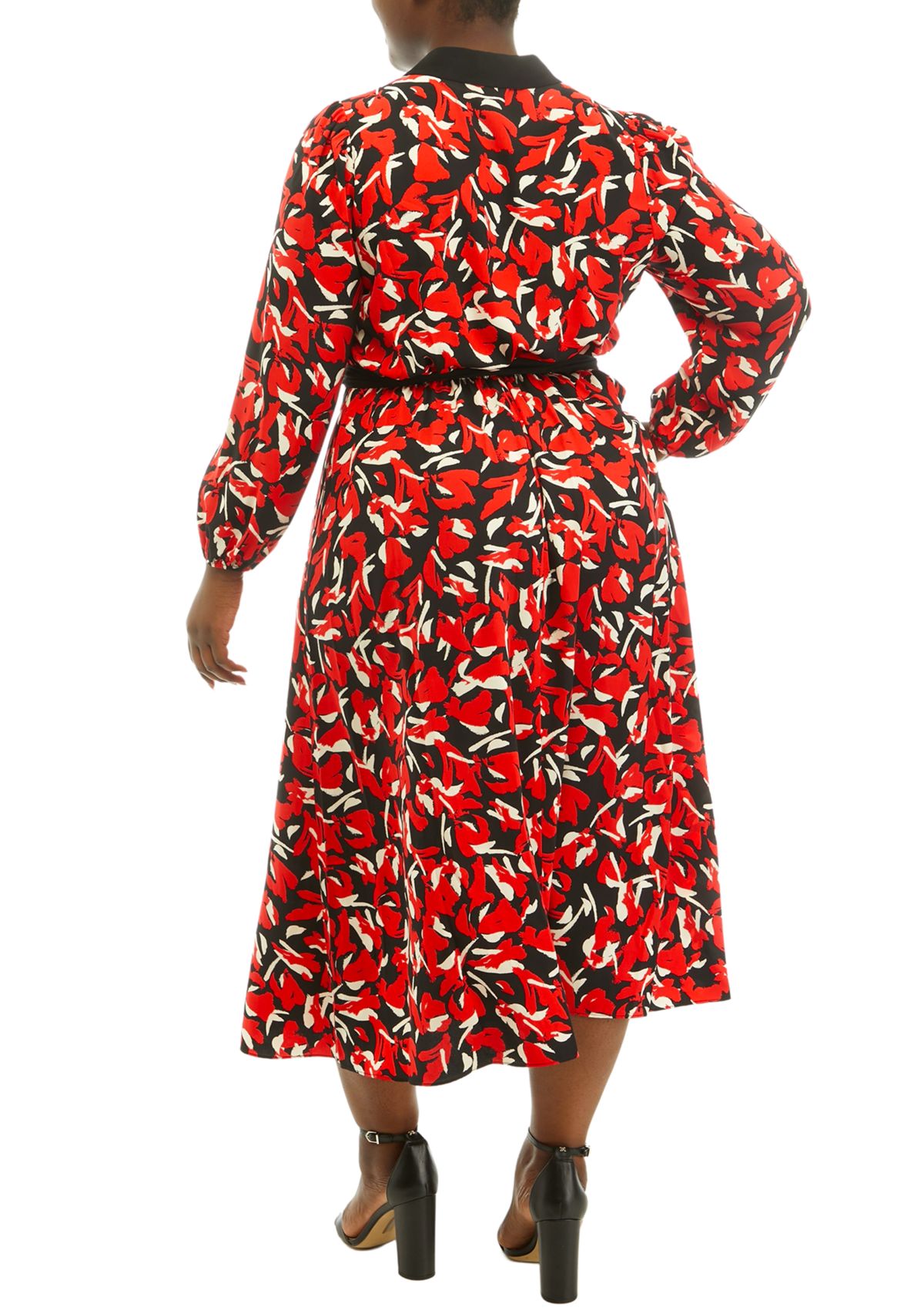 Plus Size Midi Shirt Dress
