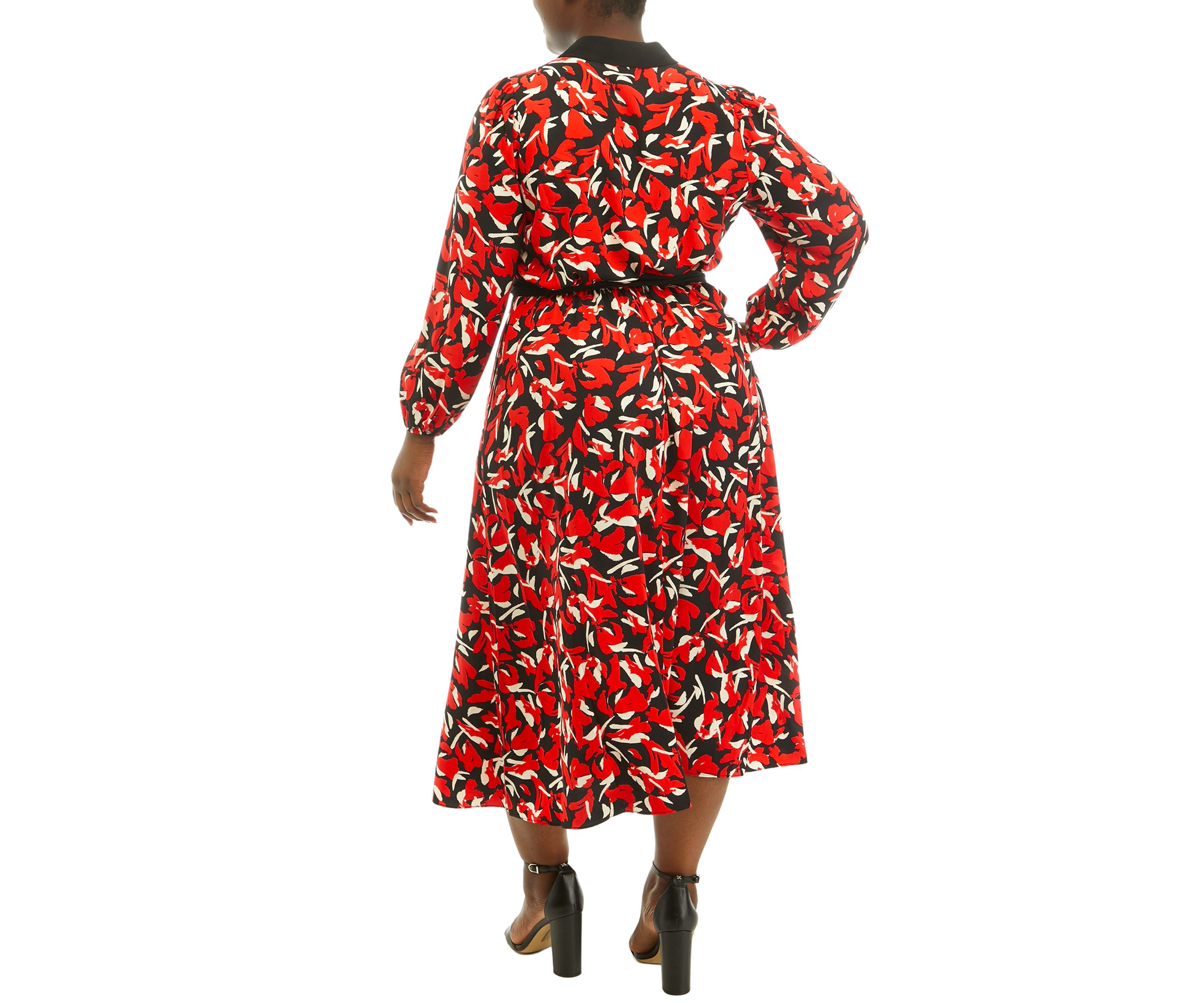 Plus Size Midi Shirt Dress
