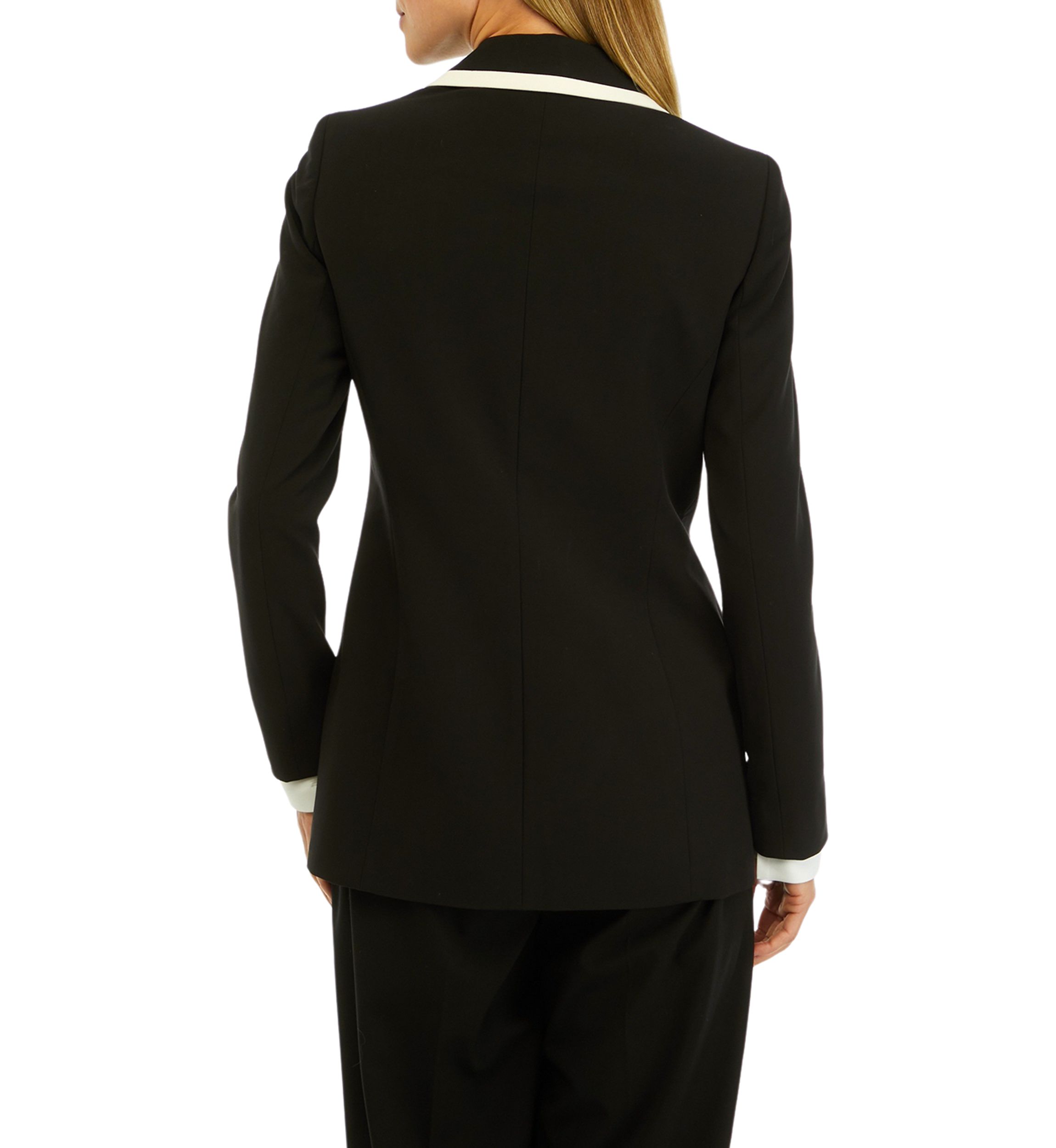 Petite Bistretch Framed Faux Double Breasted Jacket