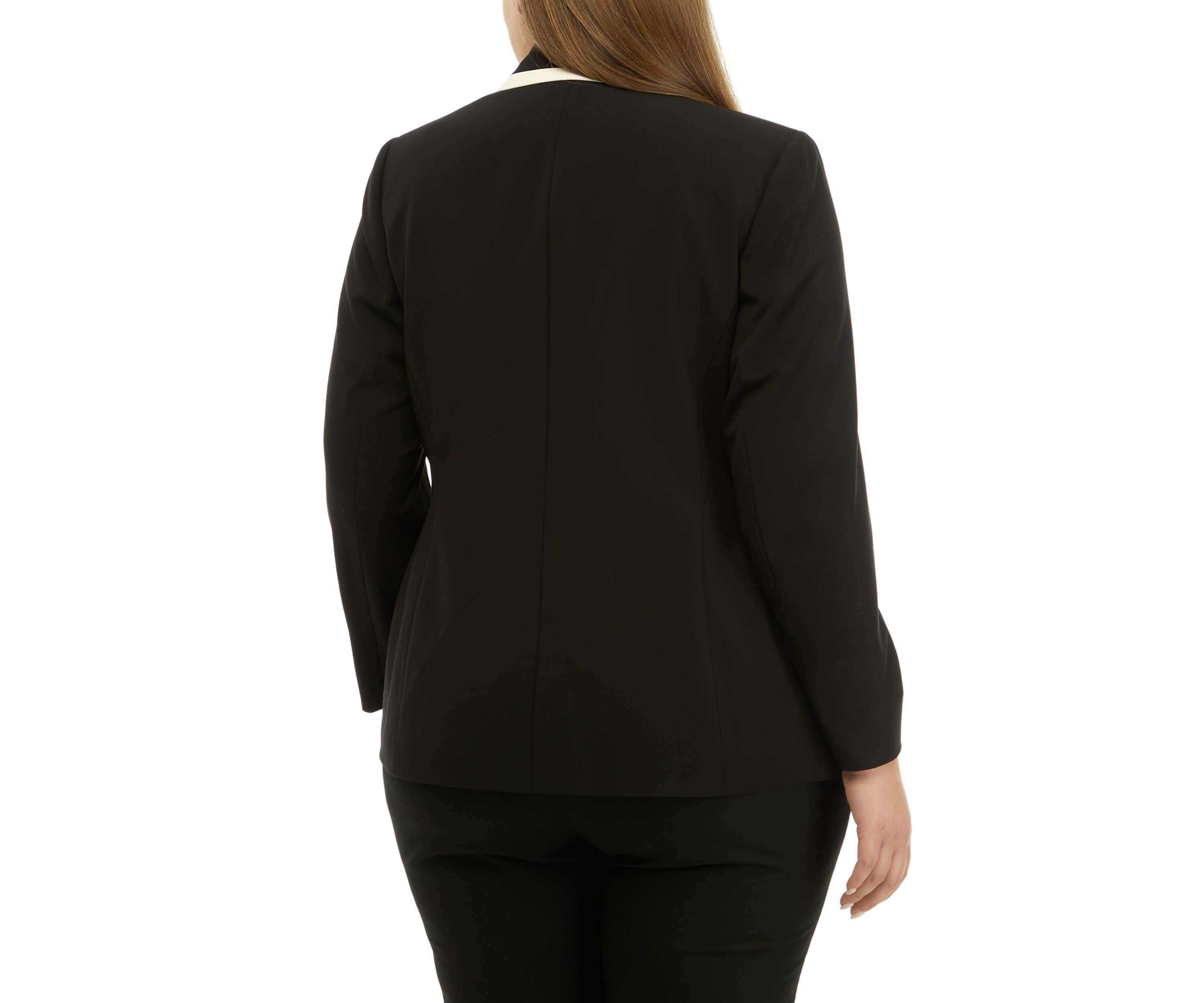Plus Size Framed Faux Double Breasted Jacket 