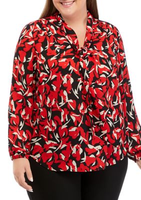 THE LIMITED Women's Plus Size Floral Print Blouse