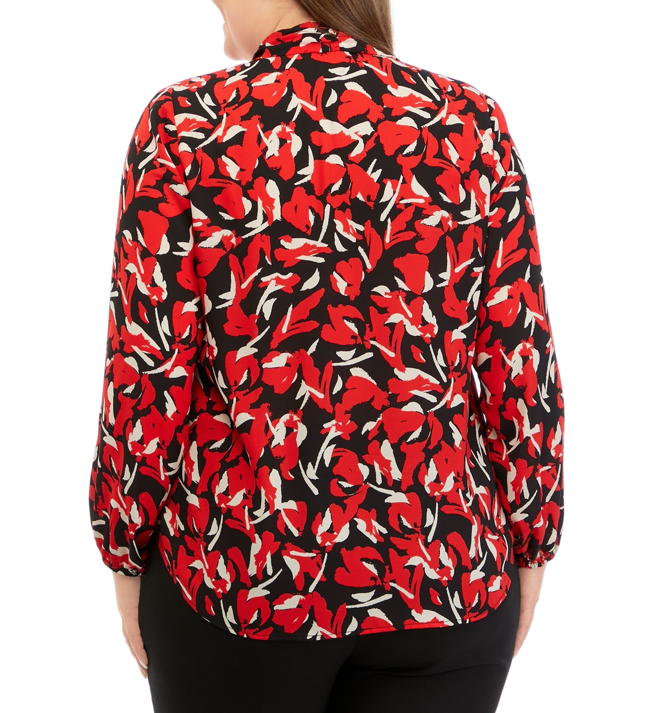 Plus Size Floral Print Blouse