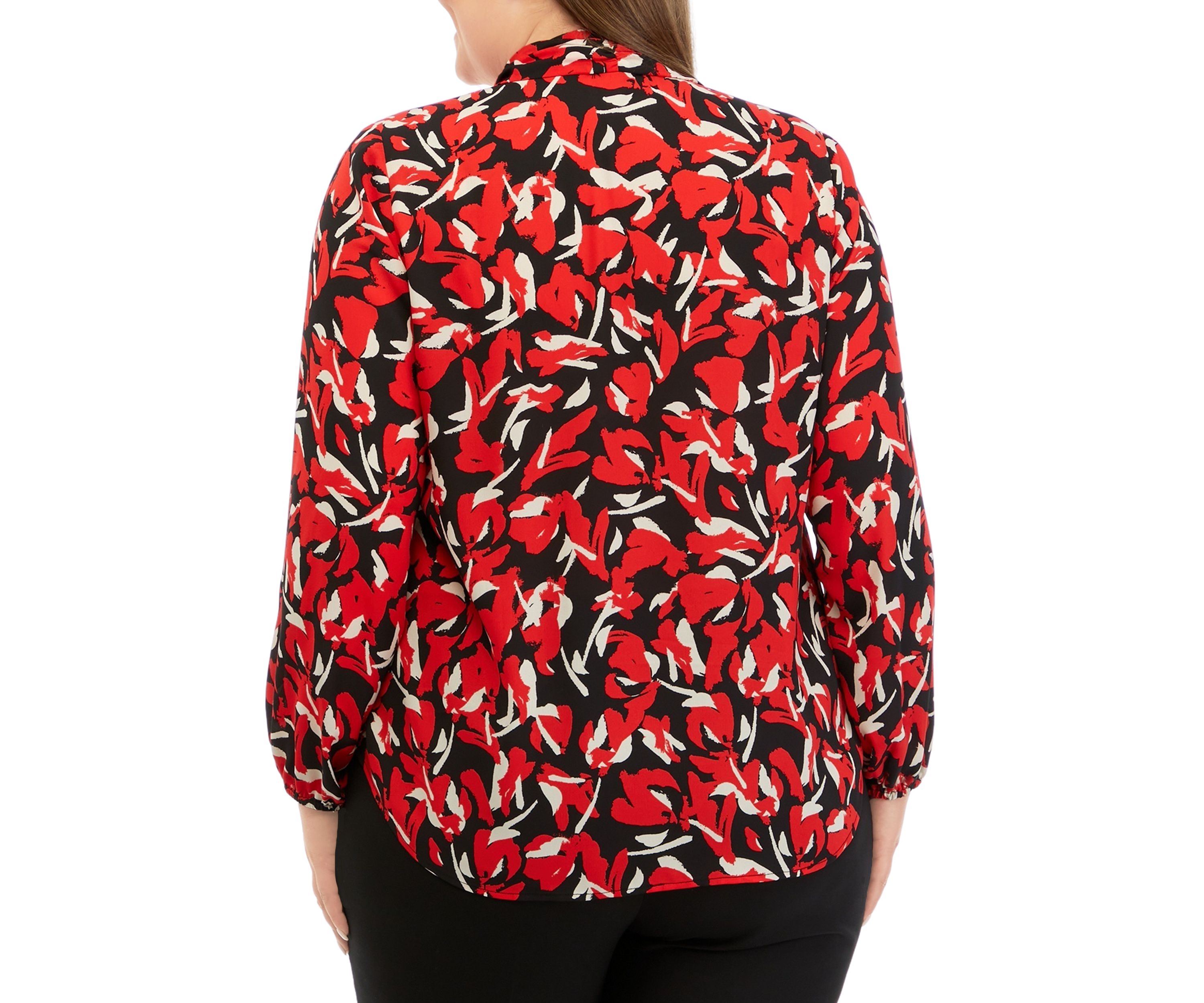 Plus Size Floral Print Blouse
