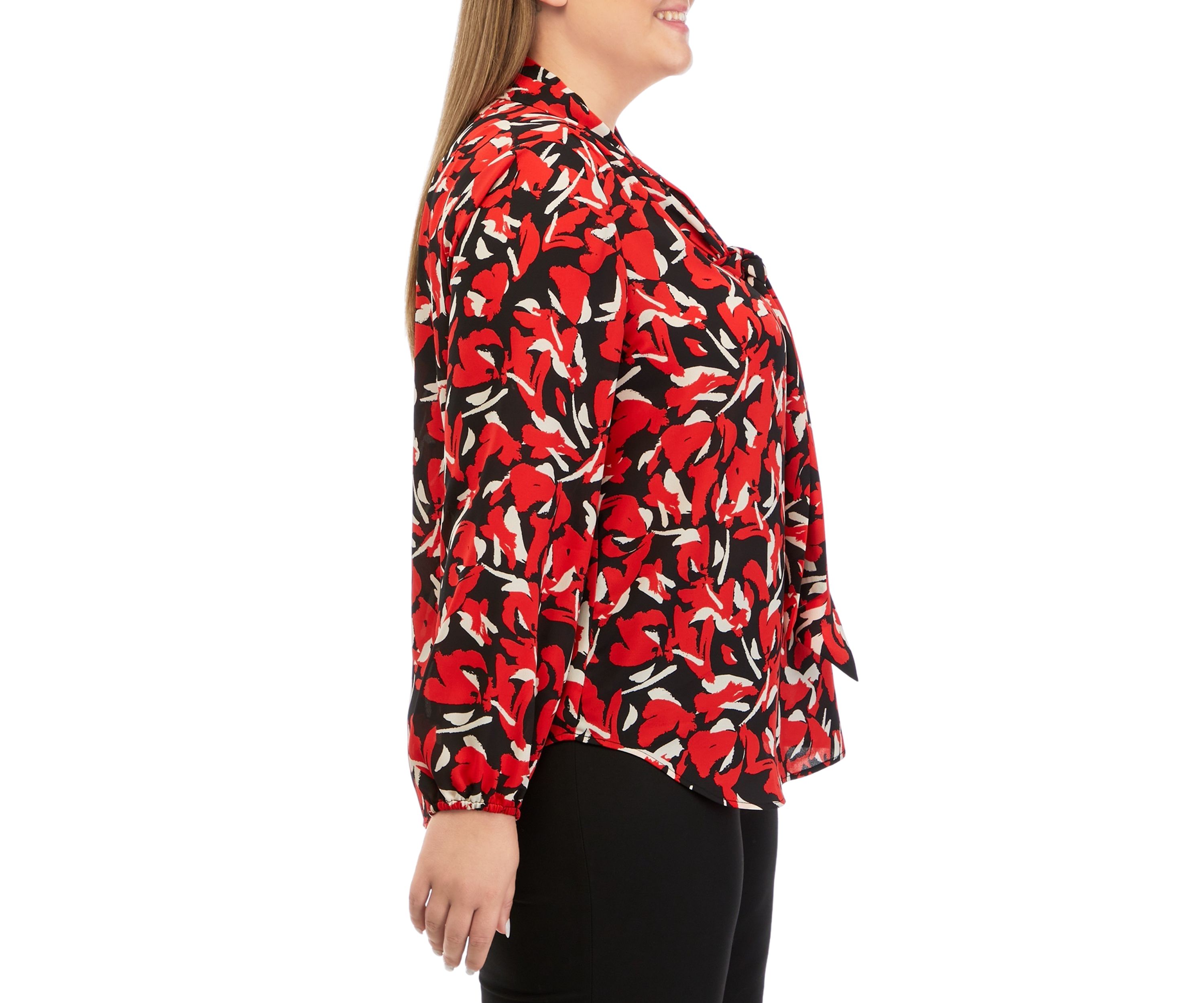 Plus Size Floral Print Blouse