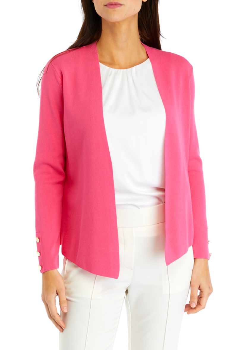 Womens Black Open Cardigan