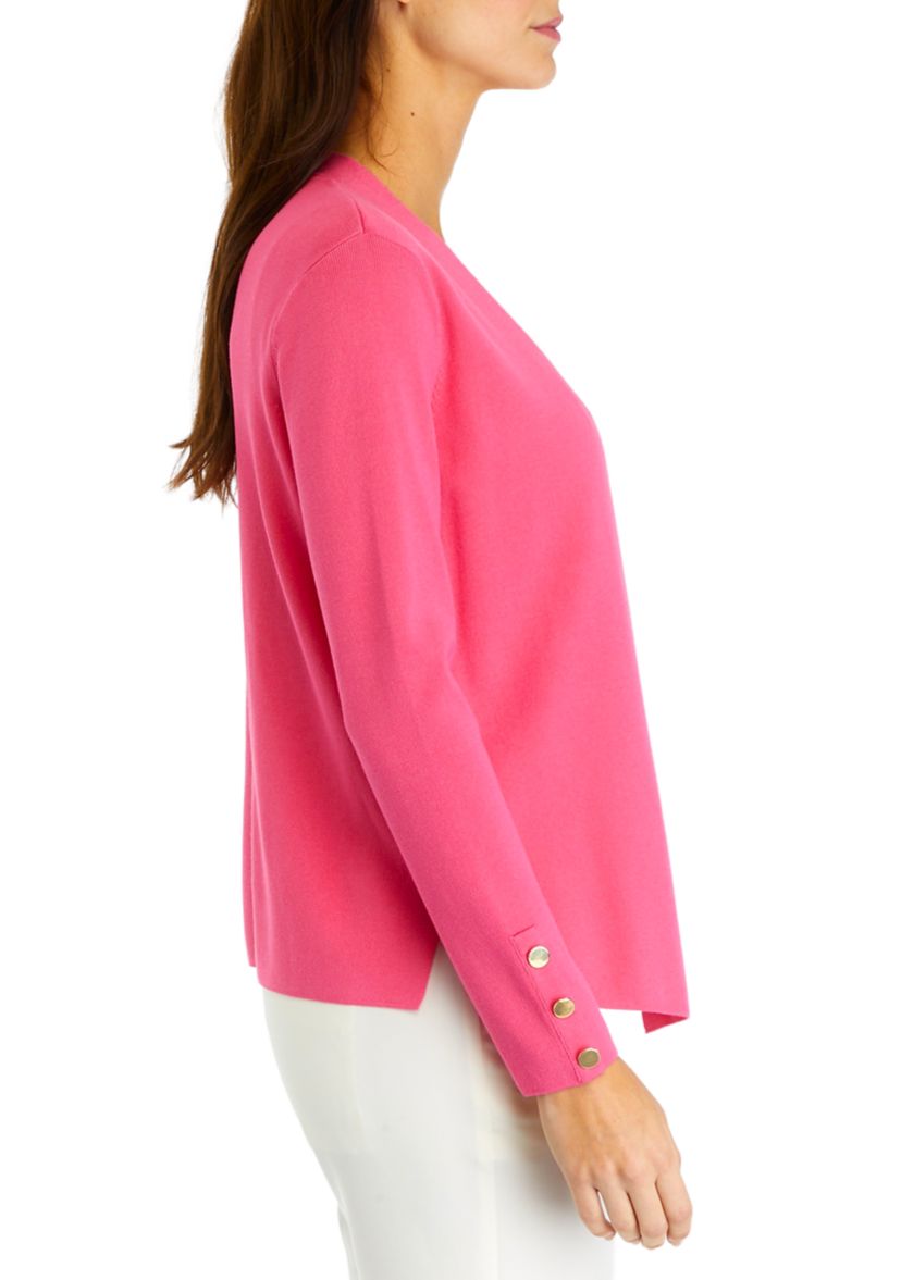Womens Black Open Cardigan