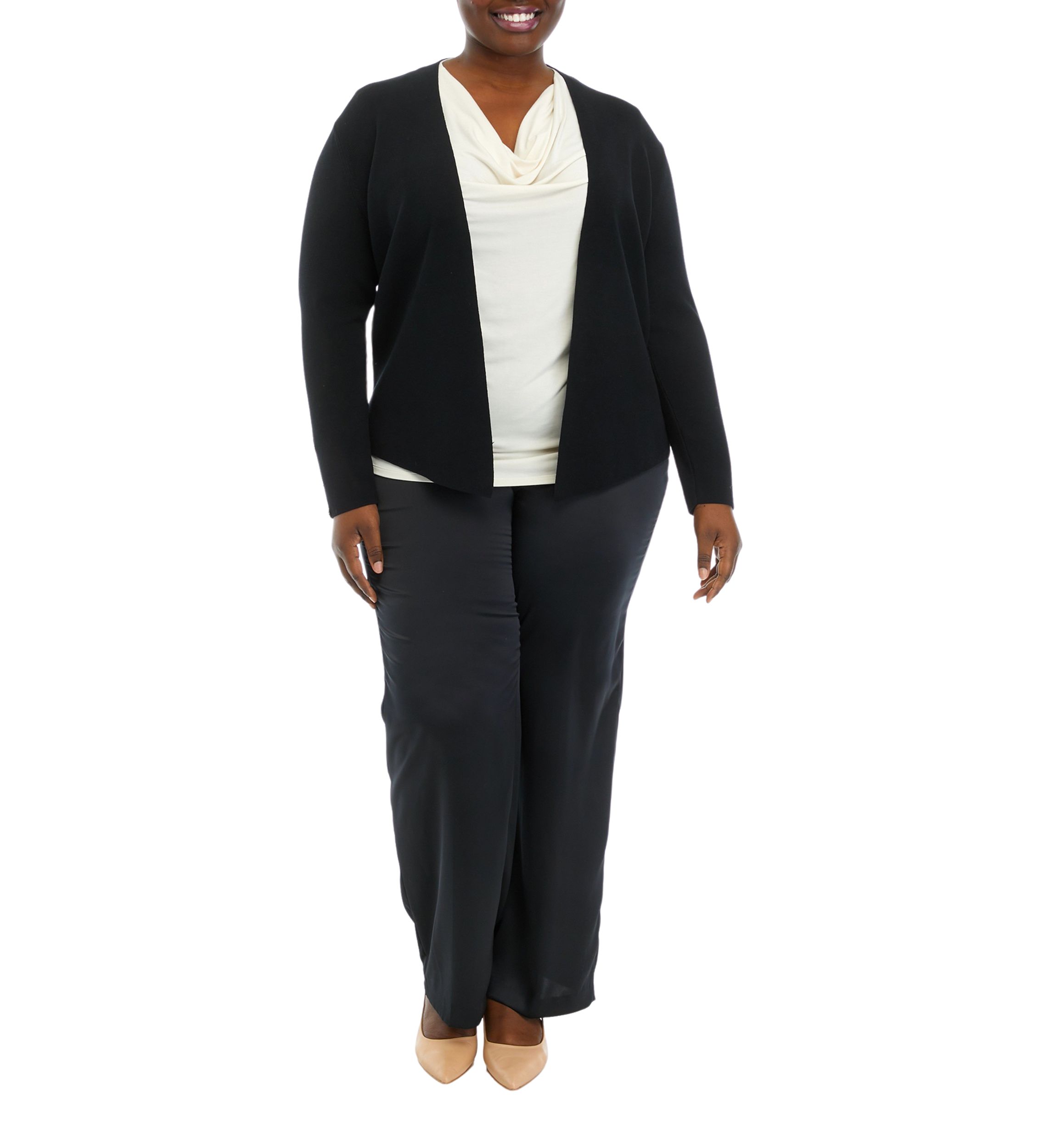 Plus Size  Open Cardigan 