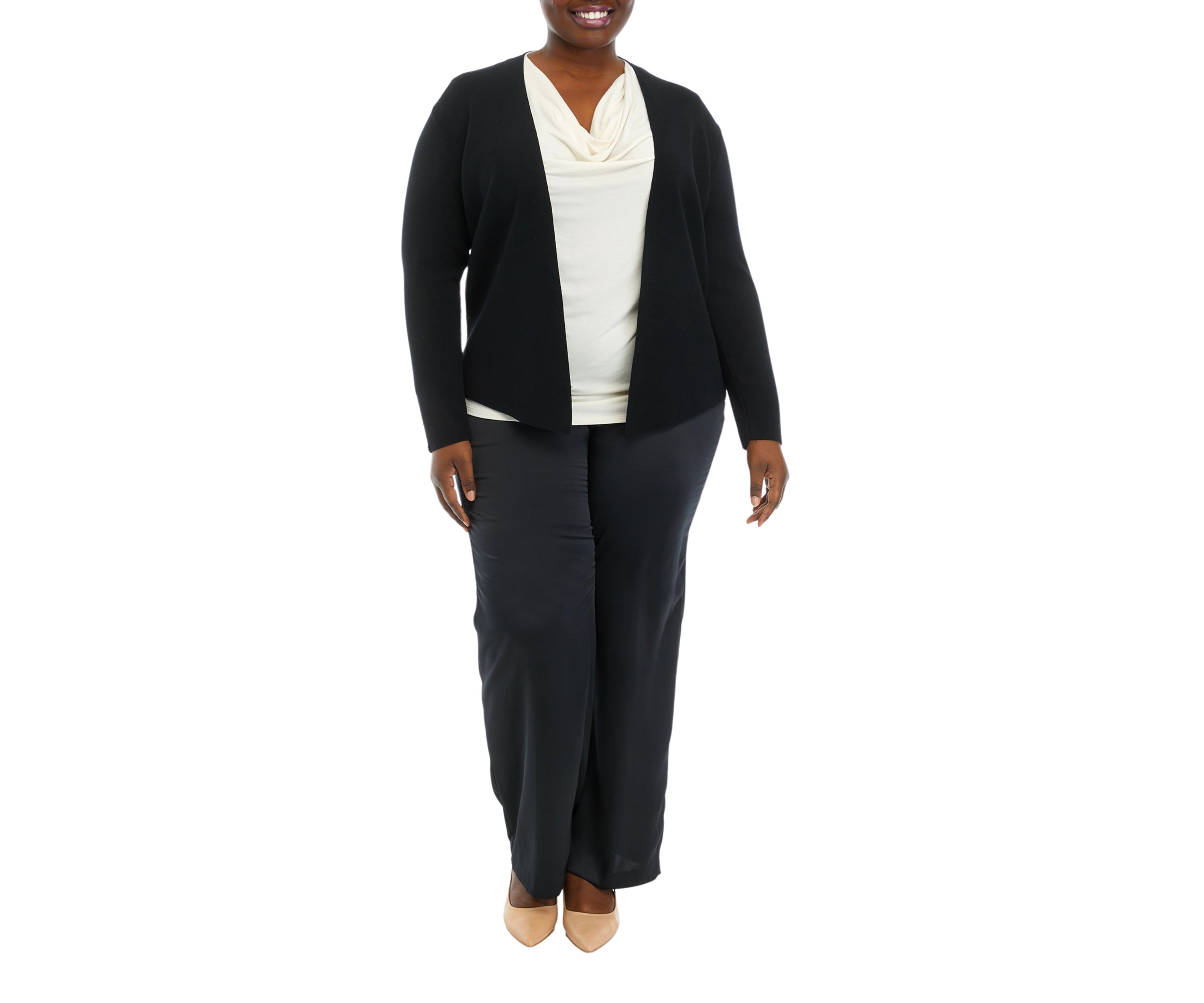 Plus Size  Open Cardigan 